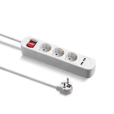 TROTEC PVH3 Steckdosenleiste 3-fach (USB-Anschlüsse, Kindersicherung, Kabellänge 1,5 m)