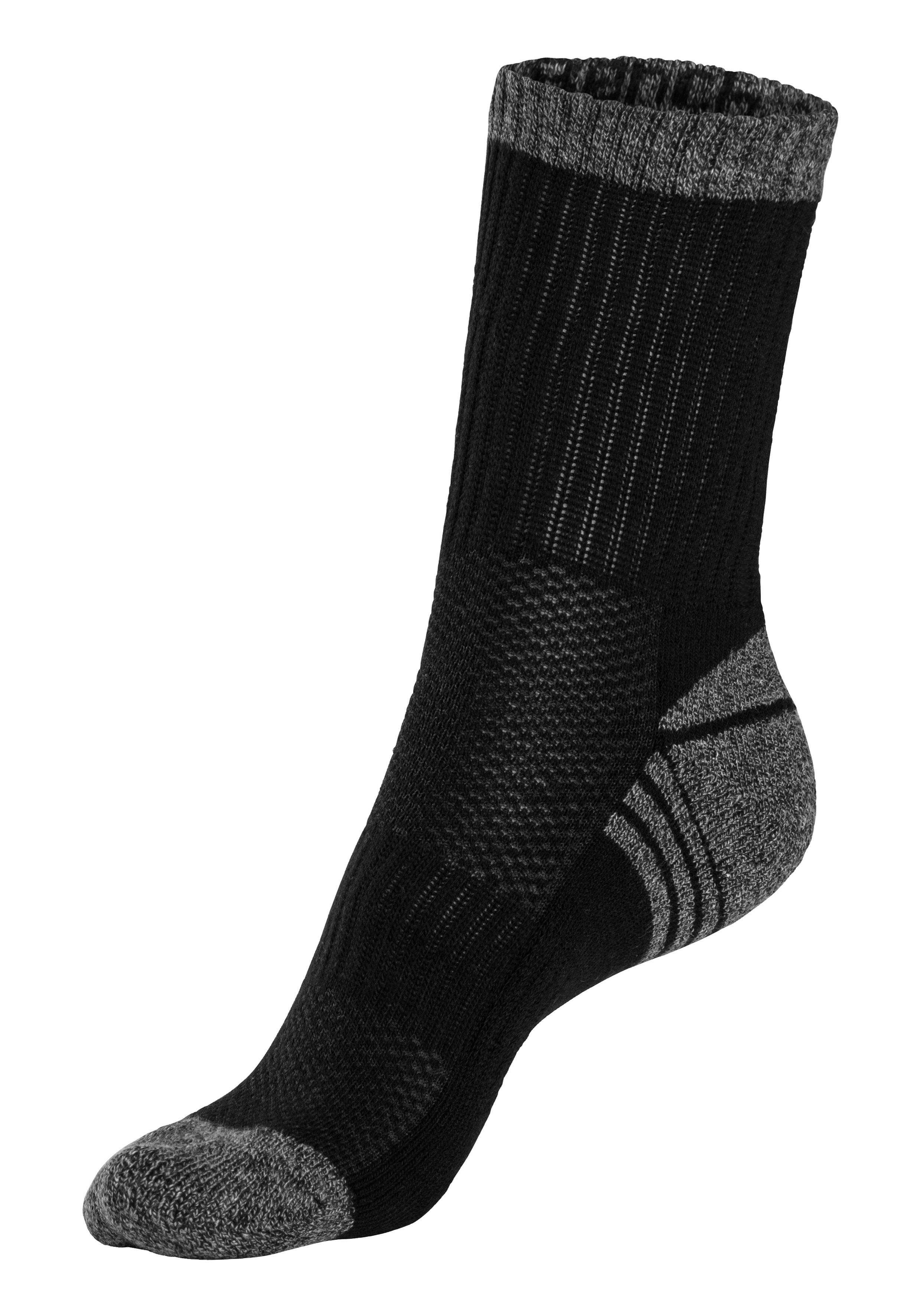 Mittelfußgummi schwarz Tennissocken mit Bench. (3-Paar) und Pikeestruktur 3x