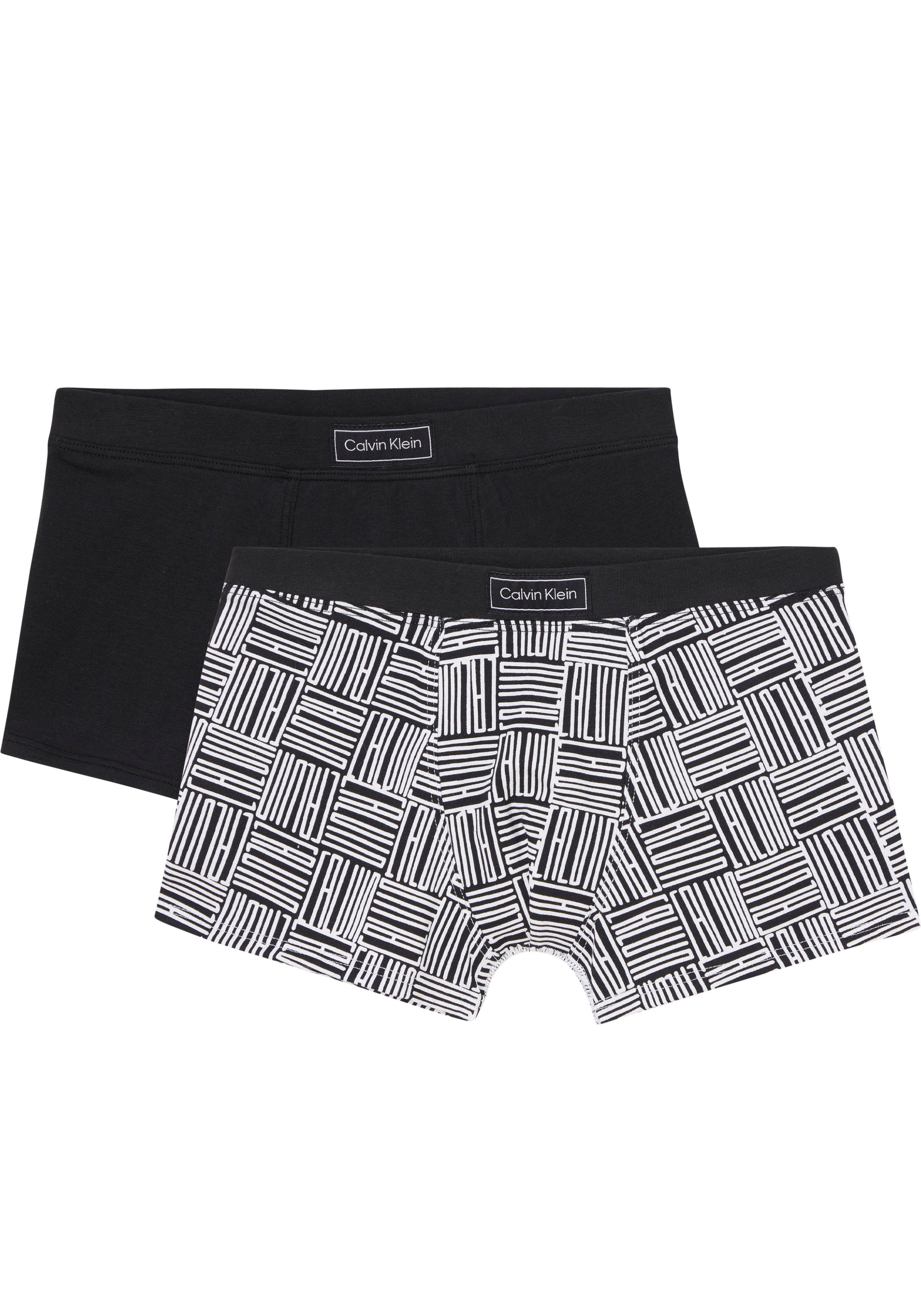 Calvin Klein Underwear Boxer (Packung, 2-St., 2er-Pack) mit aufgenähtem  Label auf dem Bund