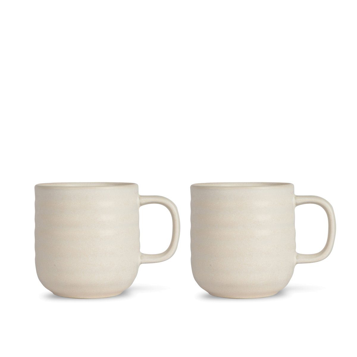 sagaform Tasse Tasse ELLEN 2er-Set - Farbwahl, Steingut, Spülmaschinengeeignet Beige