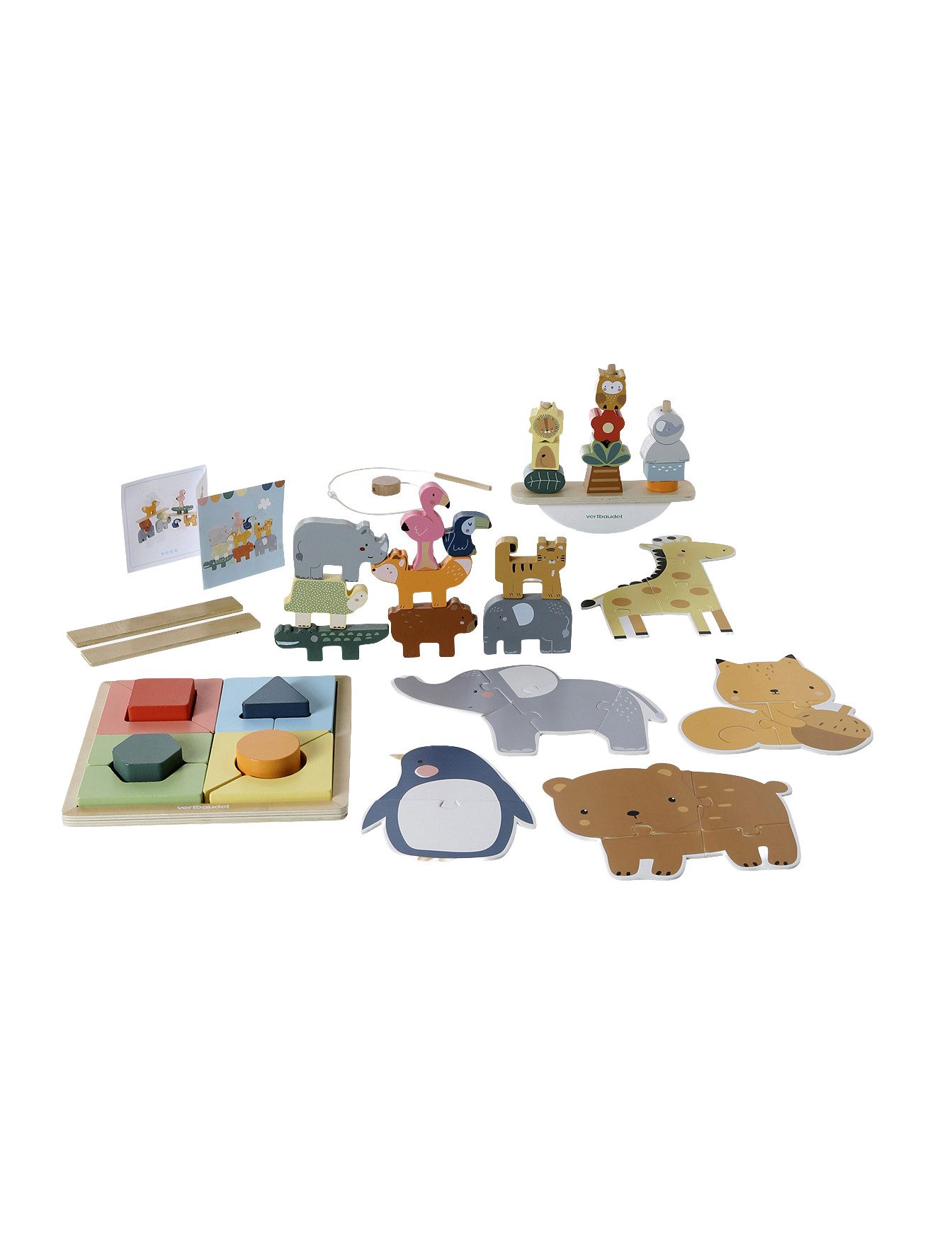 vertbaudet Lernspielzeug Lernspiel-Set ab 2 Jahren, Holz FSC®, Set, Mehrteilig
