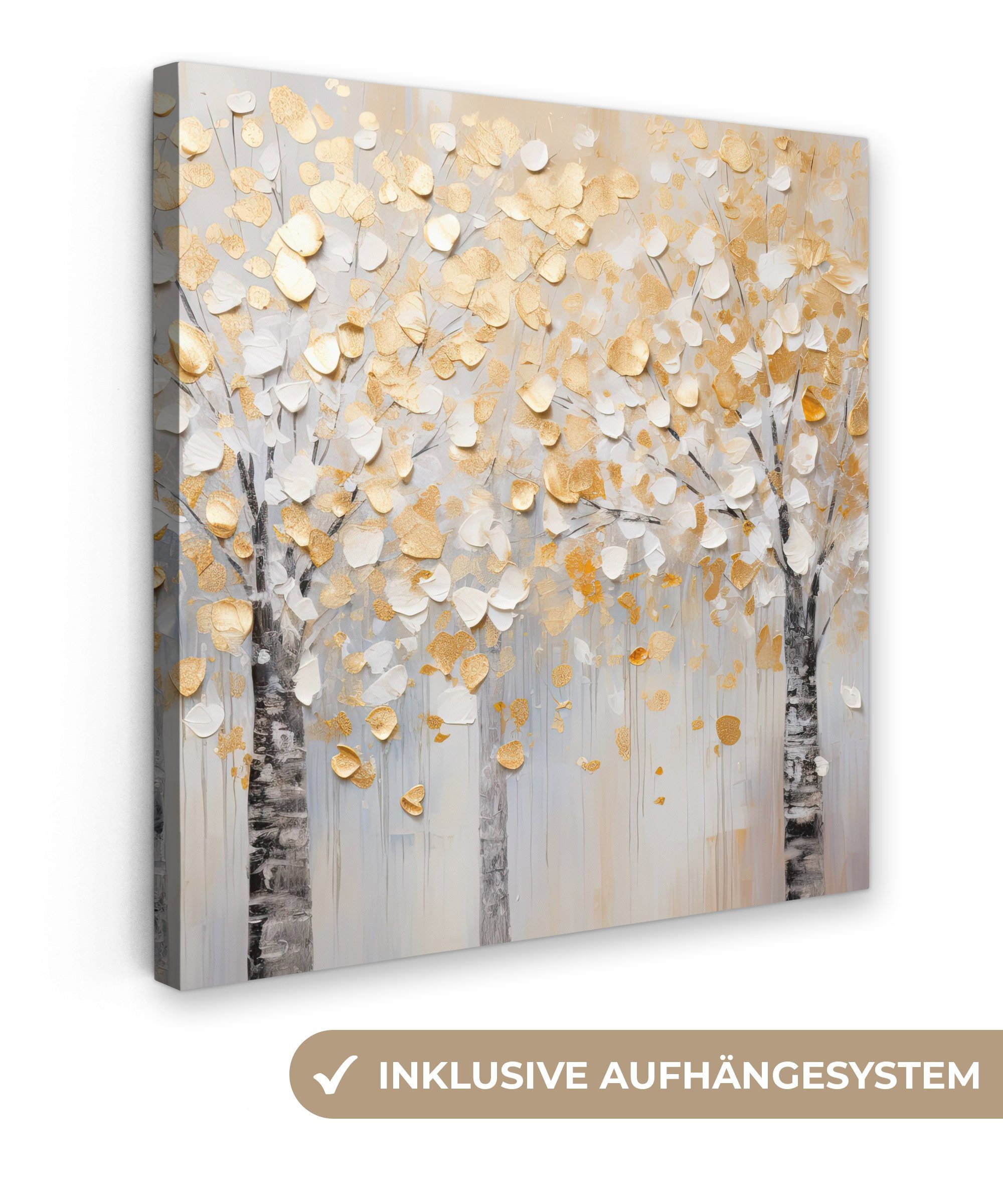 OneMillionCanvasses® Leinwandbild Bäume - Aquarell - günstig online kaufen