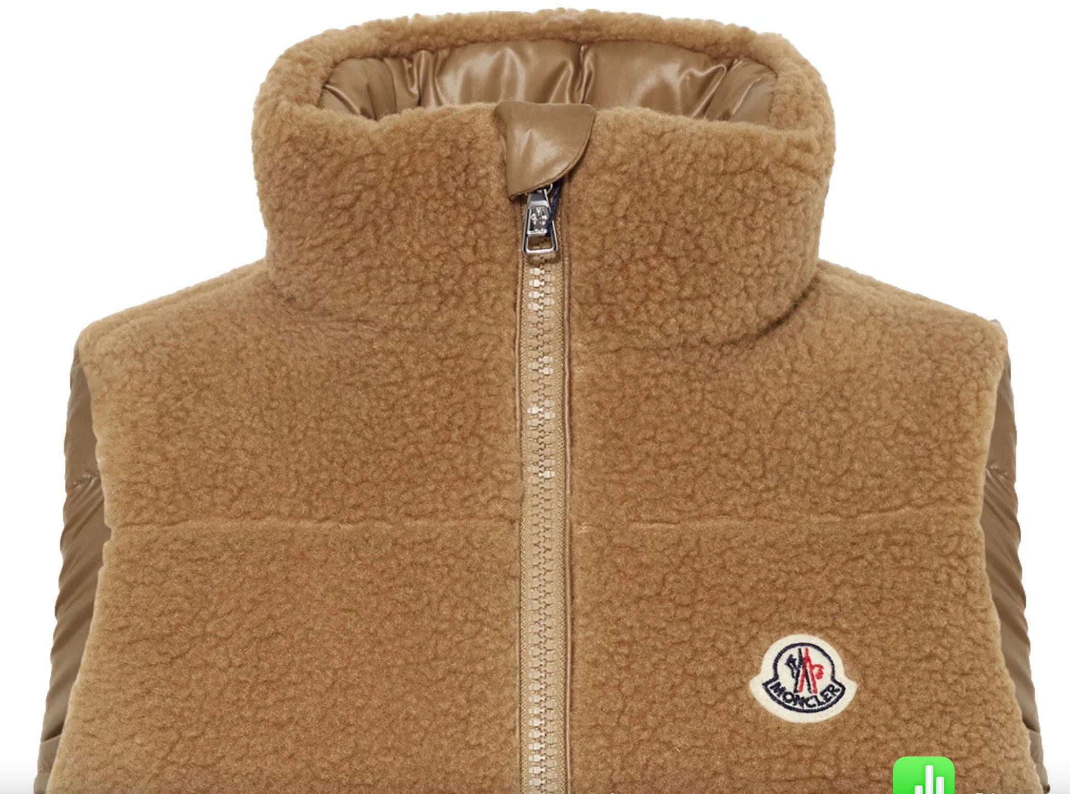 MONCLER Daunenweste Kinder Wendbare Daunenjacke Tedy Gilet 12A Teddyfell-Look außen, glatten Material innen