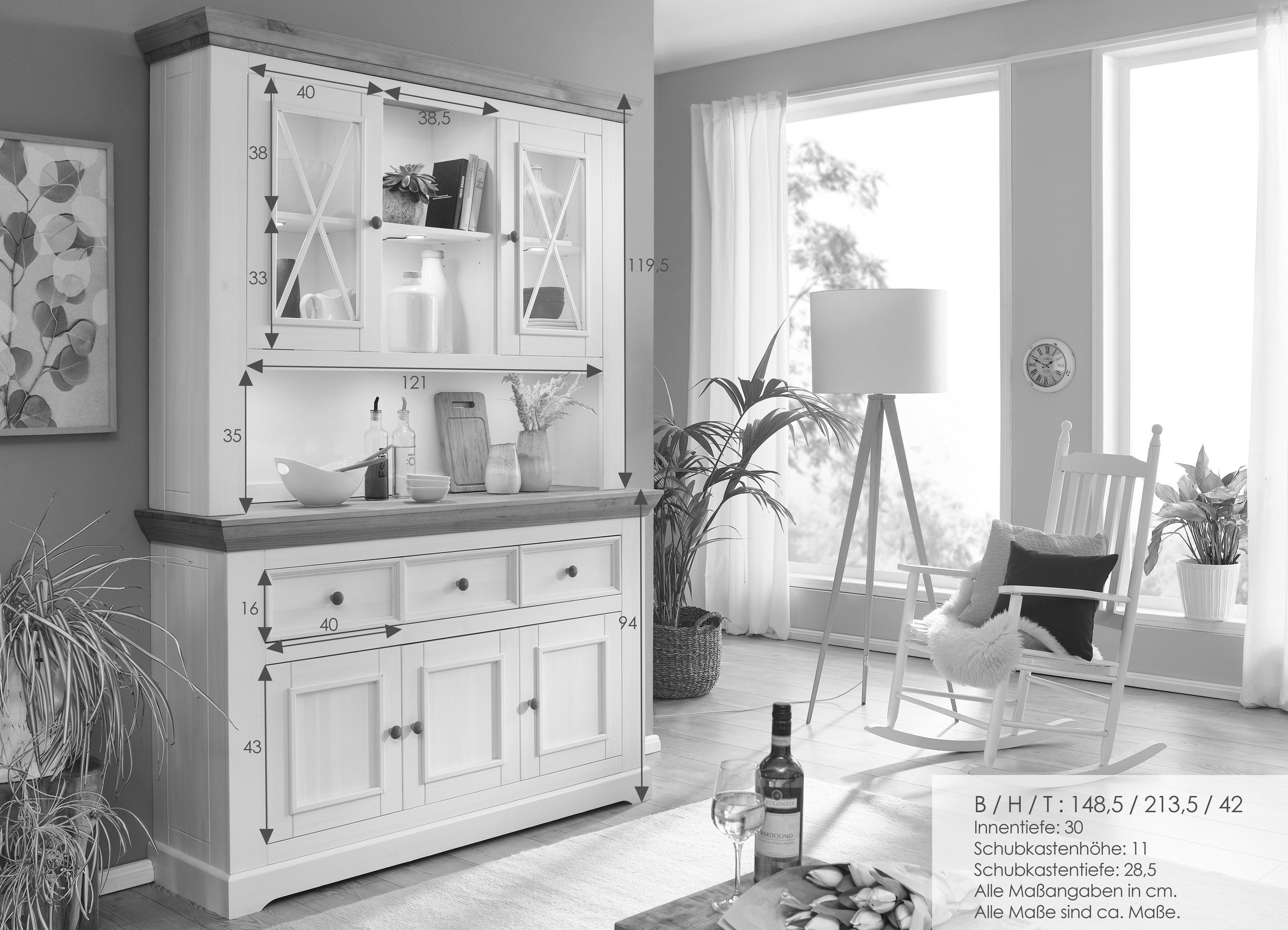 G+K Möbelvertriebs GmbH Buffet aus Kiefer günstig online kaufen