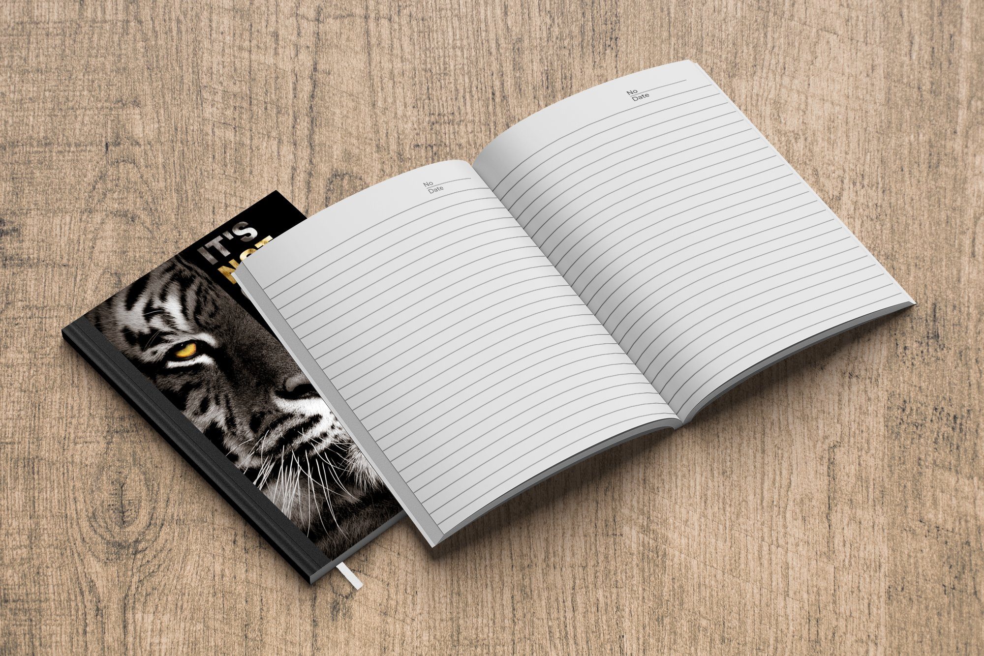 MuchoWow Notizbuch Tiger - Tagebuch, Merkzettel, Journal, A5, - Gold, Seiten, Notizheft, Zitat 98 Haushaltsbuch
