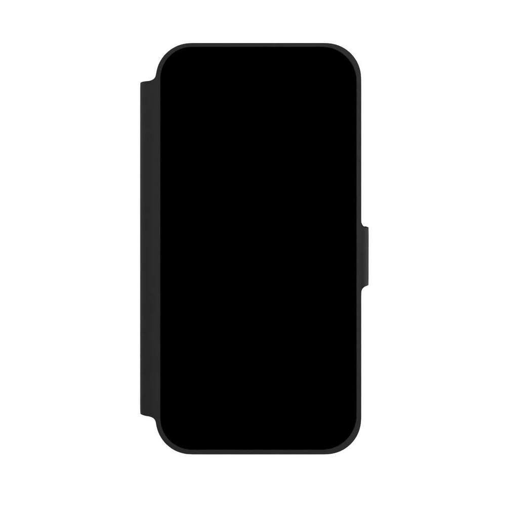 NIVOCASE Handyhülle einfarbig schwarz Farbe Schwarz, Apple iPhone 12 Klapphülle Handyhülle aus Kunst Leder NIVOflip schwarz