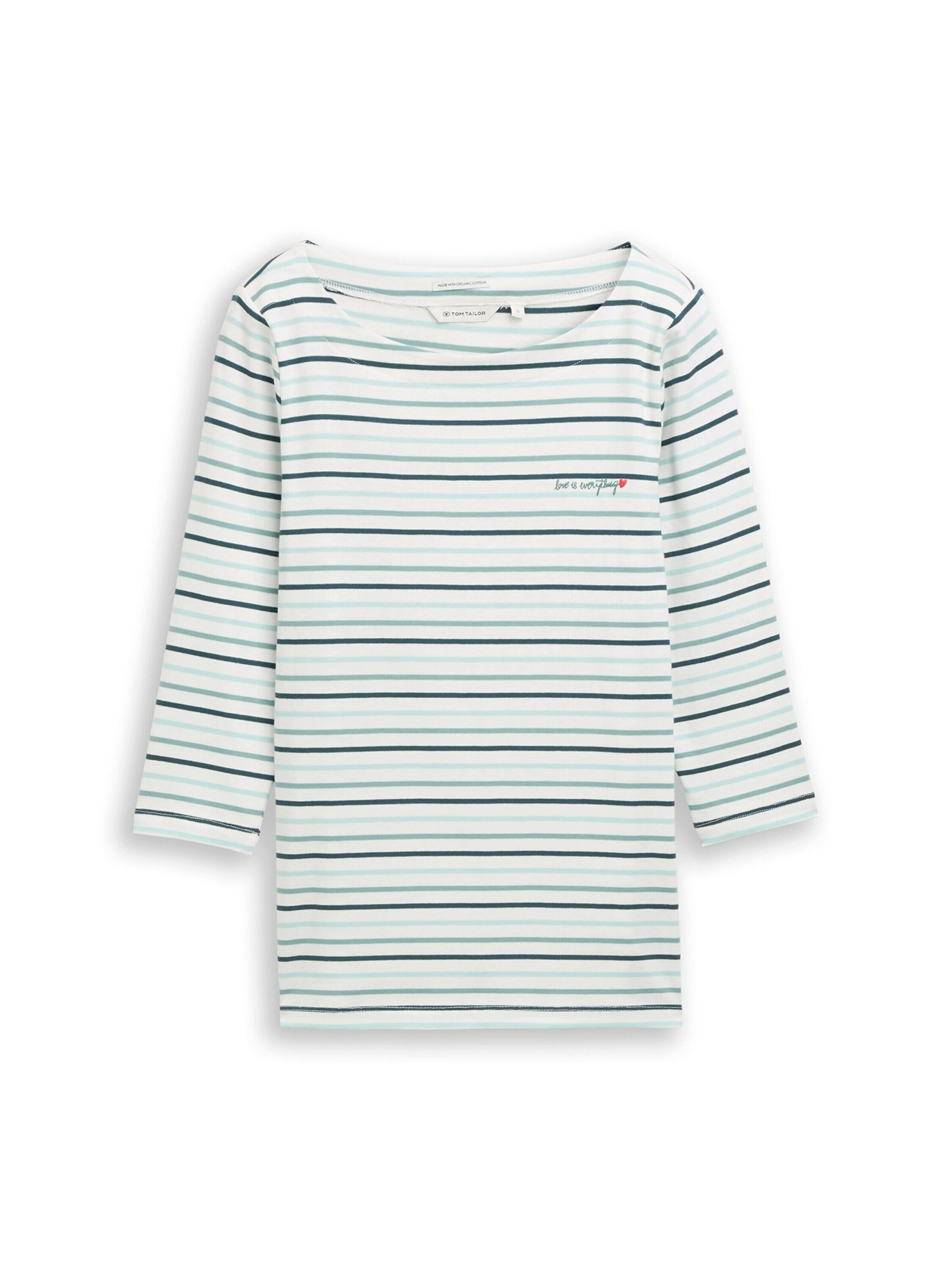 TOM TAILOR 3/4-Arm-Shirt (1-tlg) Plain/ohne Details – Bild 2 von 3