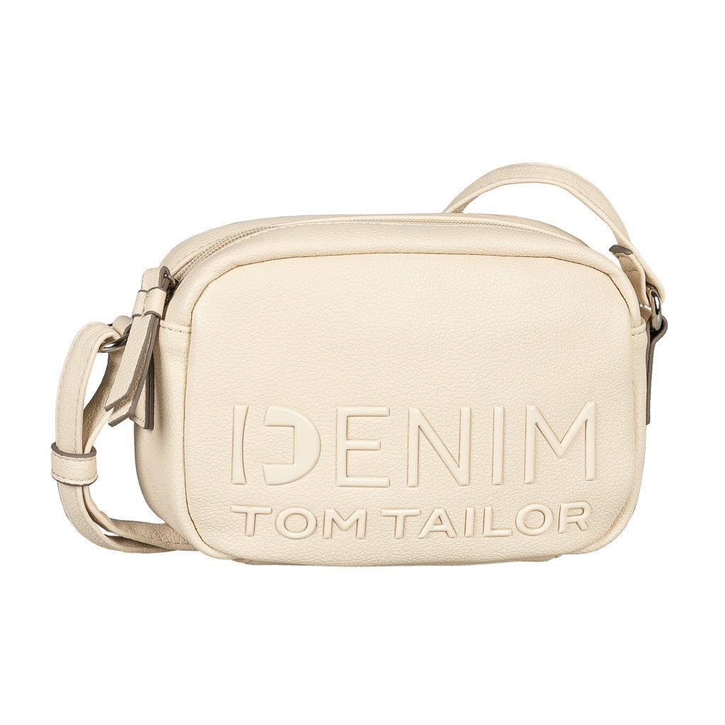 TOM TAILOR Denim Handtasche Aveline, Damen Umhängetasche, Schultertasche mit glänzendem 3D-Logo