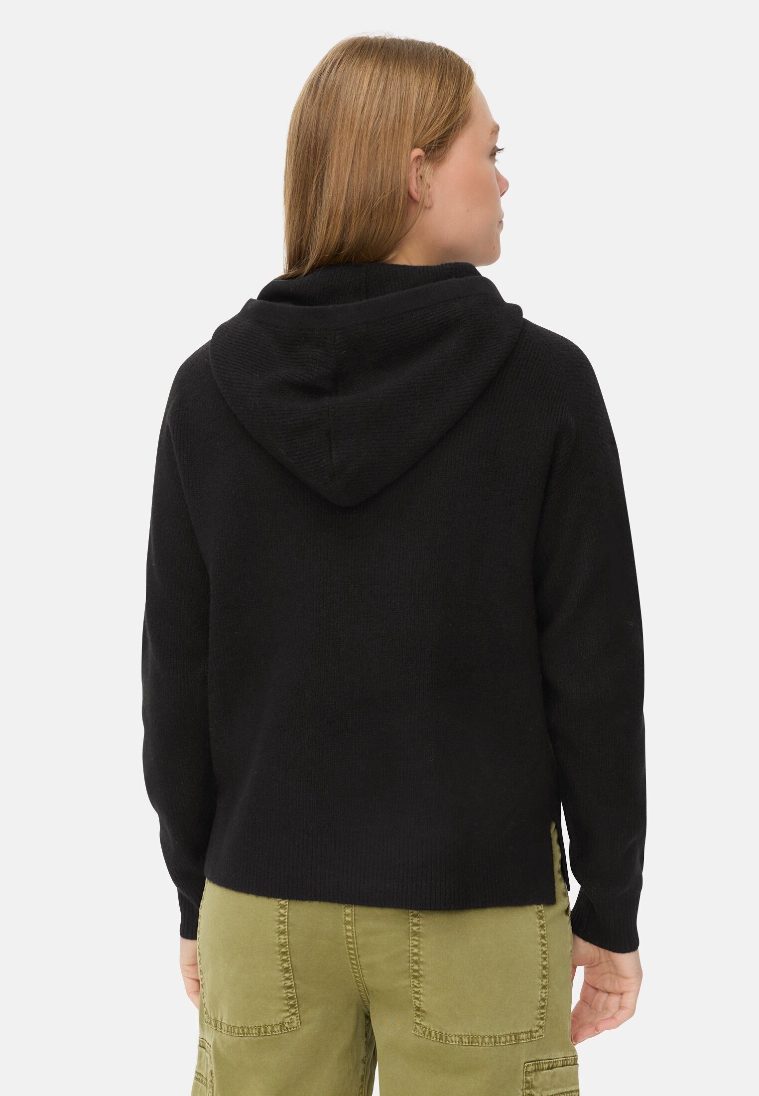 camel active Strickpullover mit Kapuze Langarm Kapuze Markenlogo günstig online kaufen