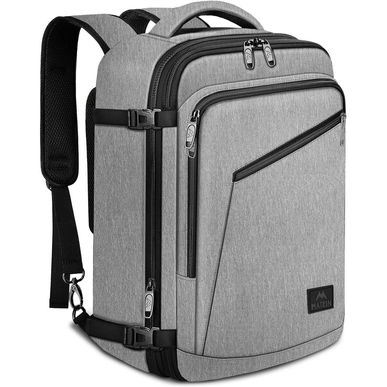 Reiserucksack Rucksack Handgepäck 50x35x20cm Erweiterbar Air France 50x35x20cm Grau