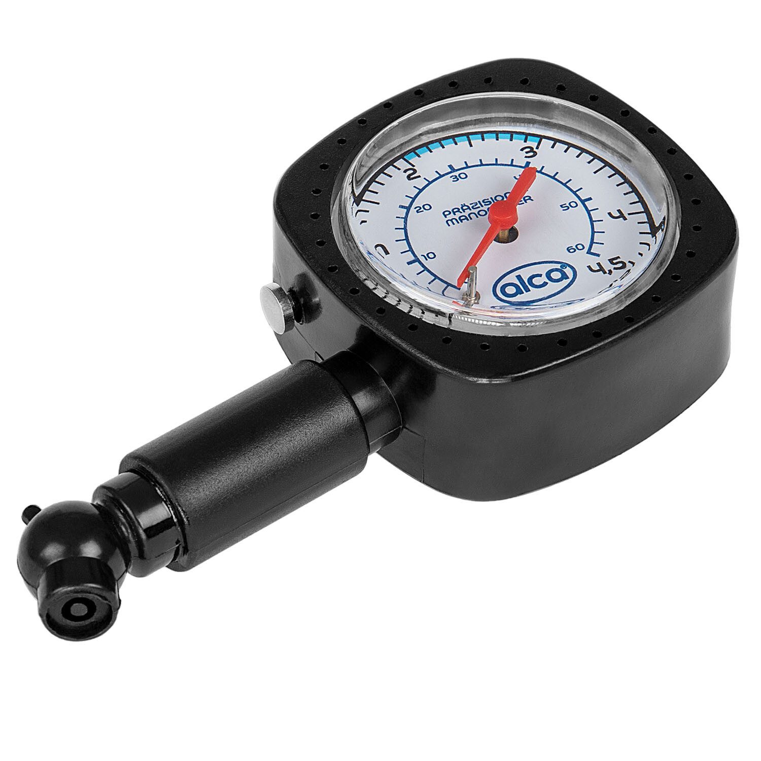 alca Reifendruckkontrollsystem Reifendruckprüfer Memory Funktion Manometer für Reifen bis 4,5 bar, 1-tlg.