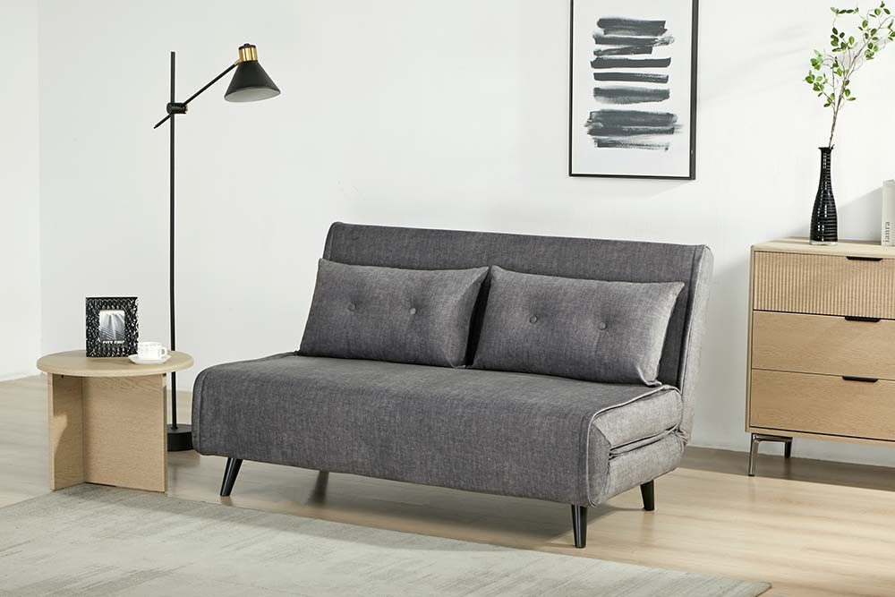 riess-ambiente Relaxsessel SMART MULTIFUNCTION 140cm grau - Samt, Bettfunktion, FSC-zertifiziert (Einzelartikel, 1-St), Ausziehbarer Schlafsessel - ideal für Arbeits-, Wohn- und Gästezimmer