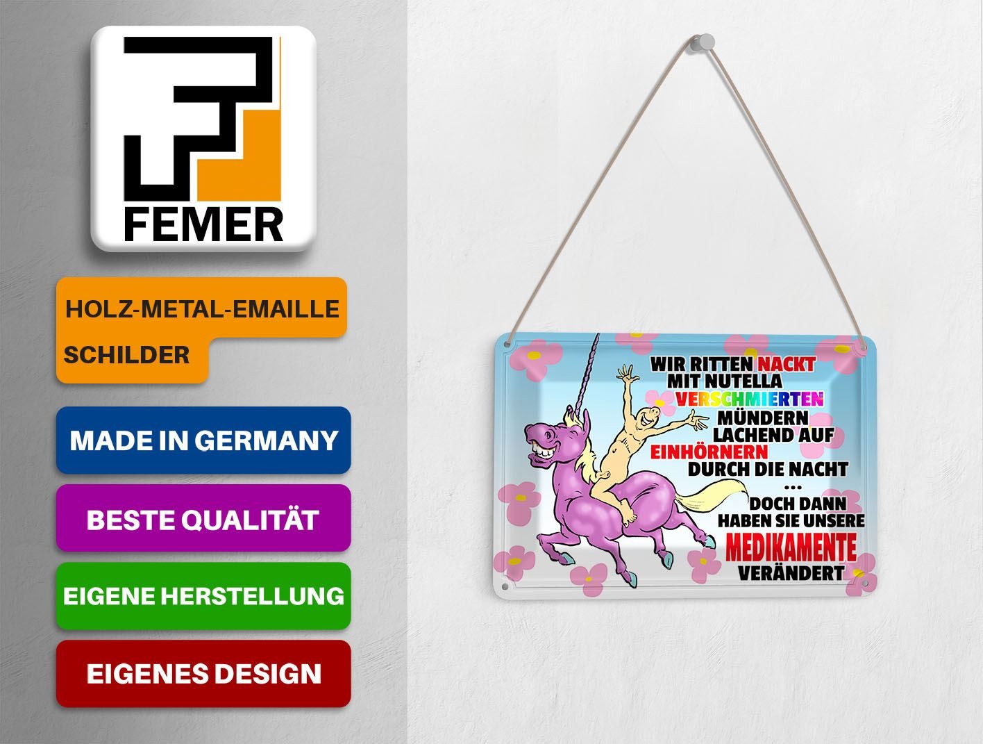 Femer GmbH Postkarte Spruch 14x10 cm doch dann Medikamente geändert, unfrankiert