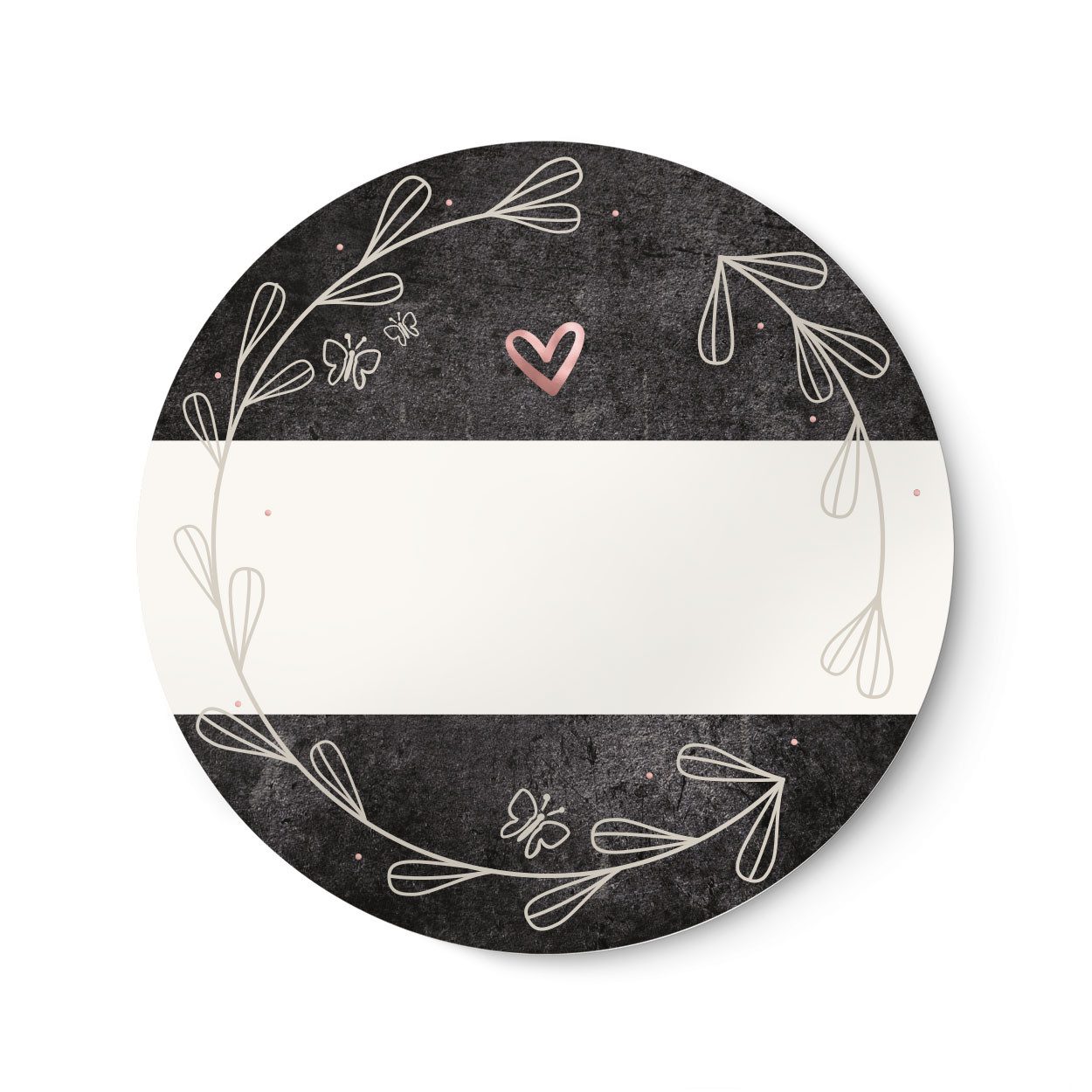 NORDEULE Aufkleber 20 Geschenketiketten zum Beschriften ø 4cm, (20tlg), grau bunt für Namen bei Schulmaterialien, Geschenke, Karten