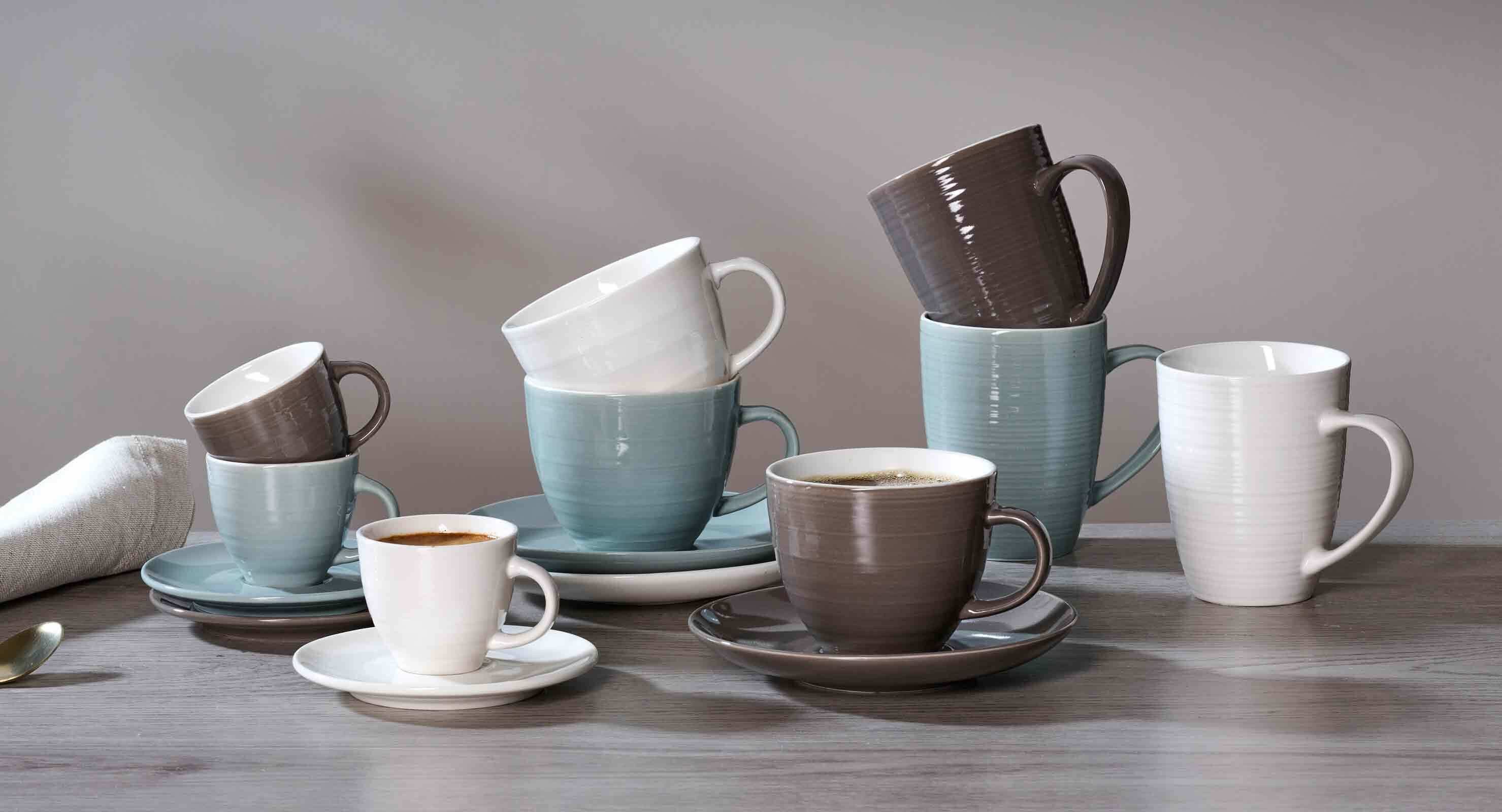 Ritzenhoff & Breker Untertasse Suomi Espressountertassen ø 11,5 cm 6er Set, (6 St)