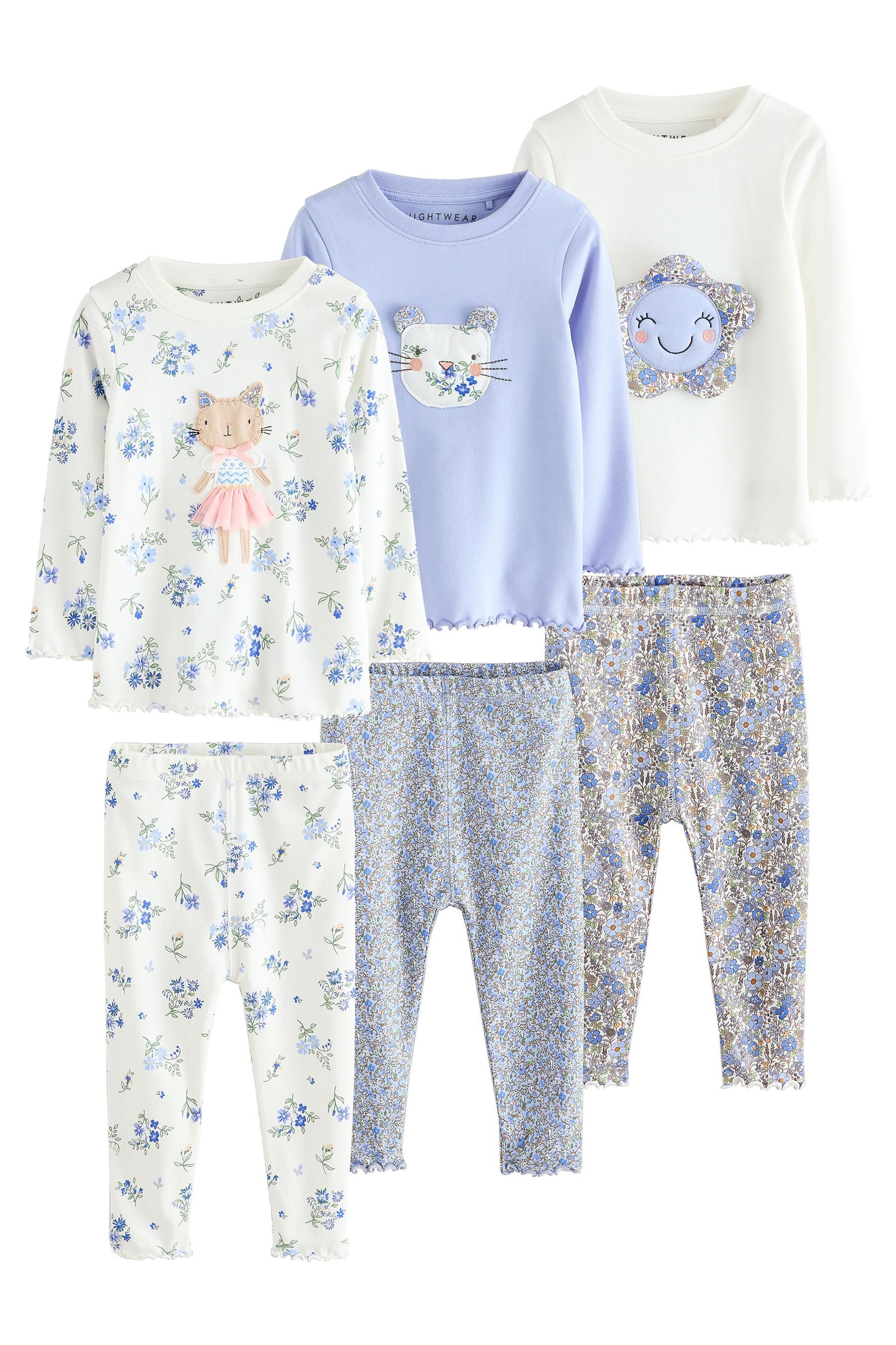 Pyjama 3er-Pack Kuschel-Pyjamas