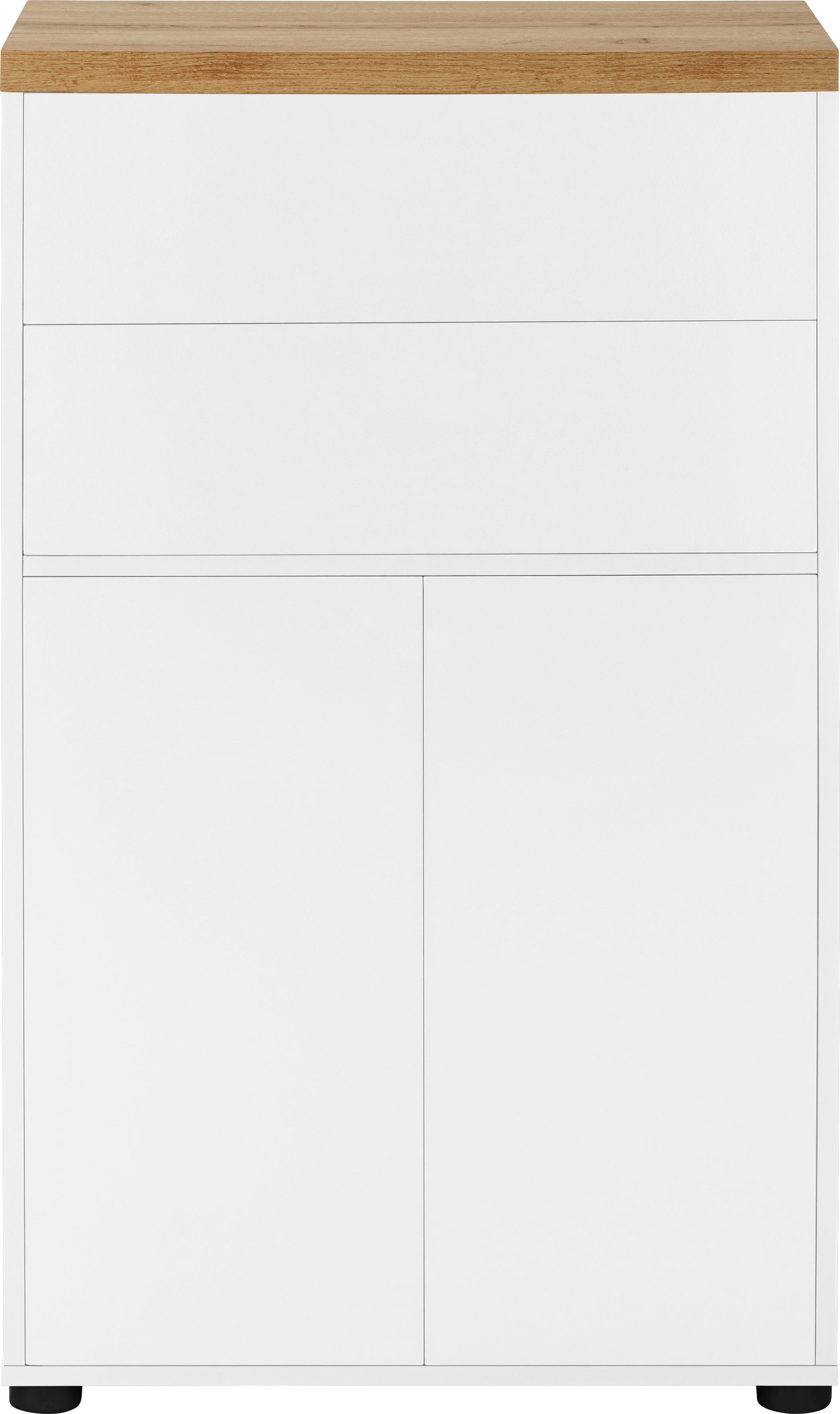 Places of Style Midischrank Thessa mit 2 Türen, 2 Schubkästen und  Einlegeboden, BxH: 60 x 101,5 cm