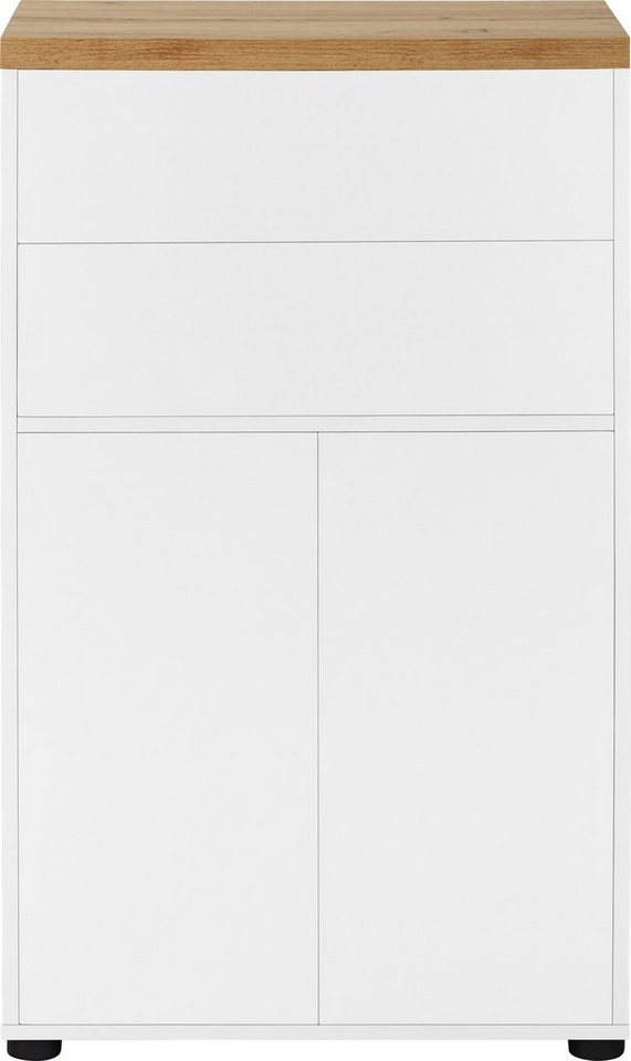 Places of Style Midischrank Thessa mit 2 Türen, 2 Schubkästen und  Einlegeboden, BxH: 60 x 101,5 cm