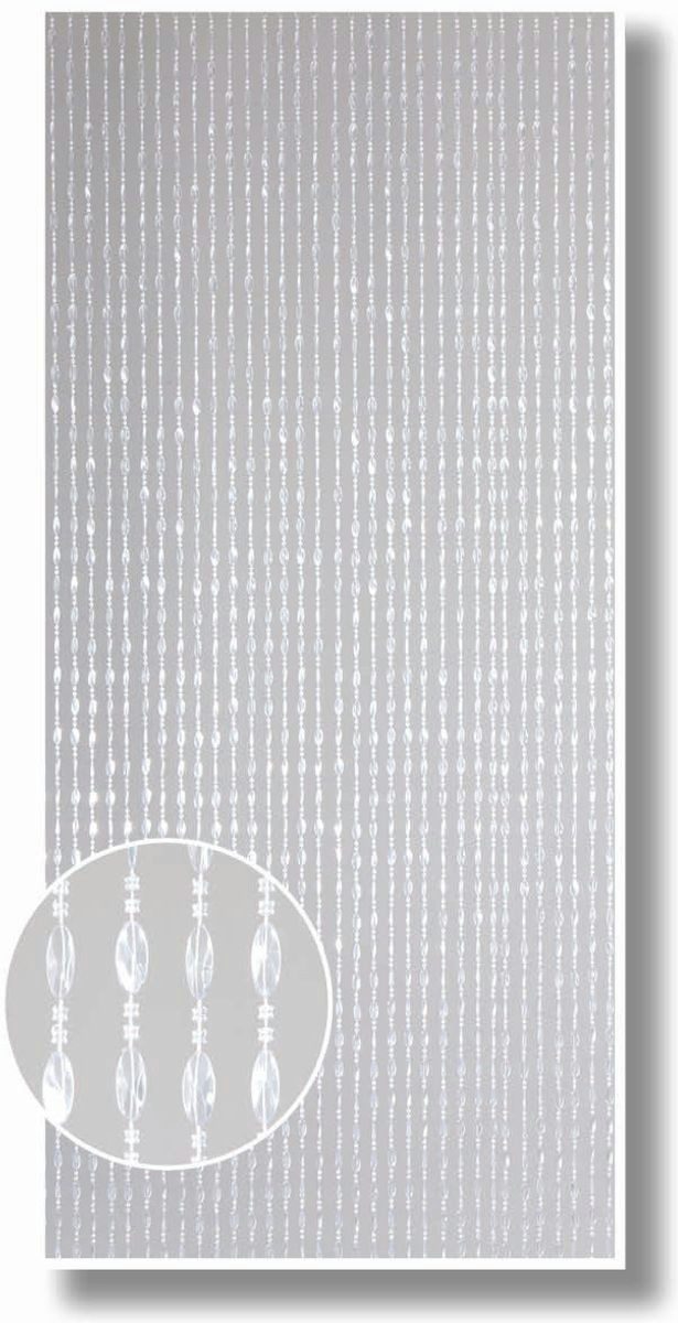 CONACORD Perlenvorhang Decona Kristal Perlenvorhang transparent, Hakenaufhängung, halbtransparent, 90 x 200 cm, Kunststoff - hohe Strangdichte