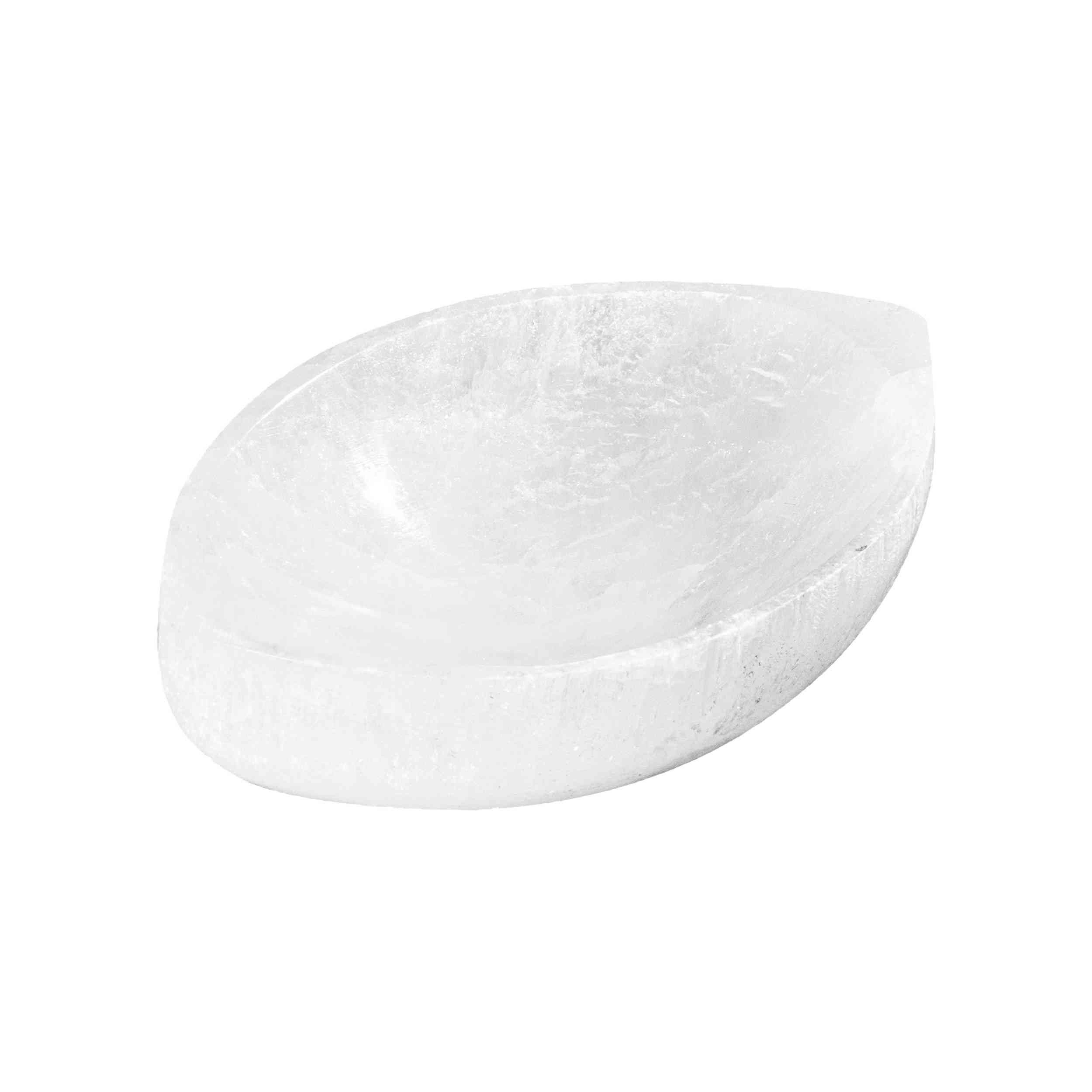 Edelstein Selenit Blattschale – Heilstein 8,5 cm