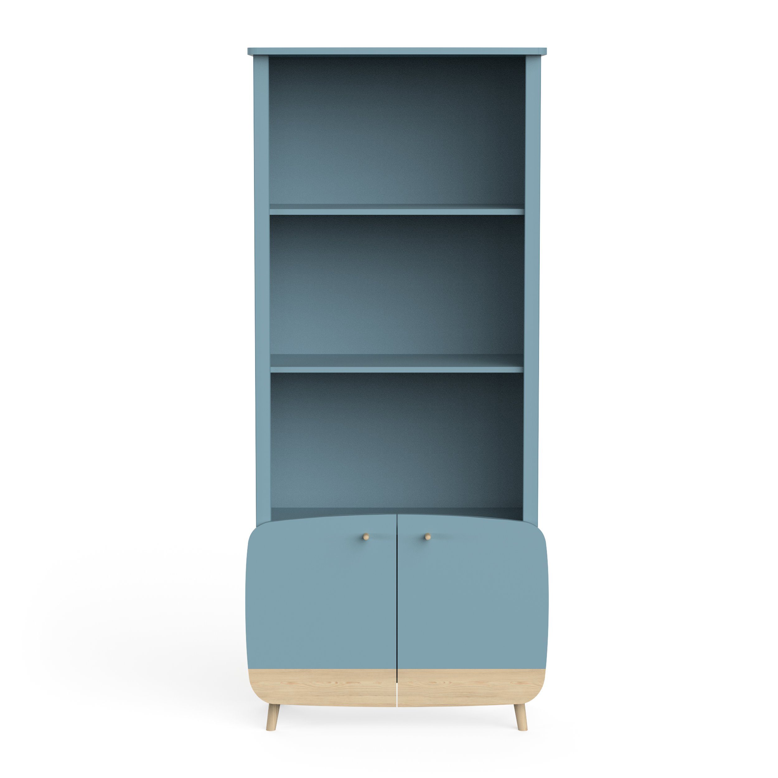 habeig Kinderregal Kinderschrank Kommode Bücherregal blau weiß Holz 177cm, günstig online kaufen