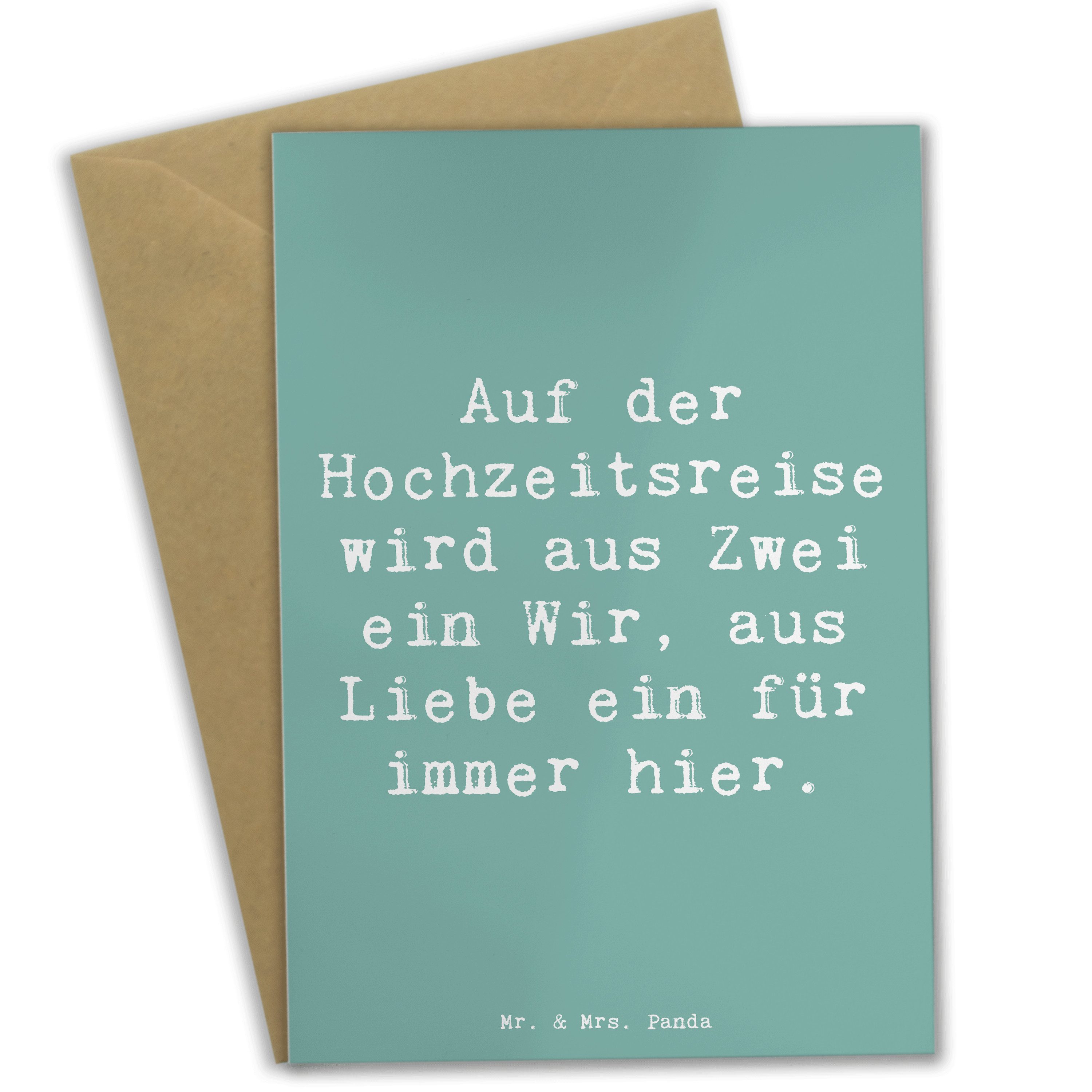 Grußkarte Hochzeitsreise Ewige Liebe - Meeresbrise - Geschenk, Accessoires, Ans