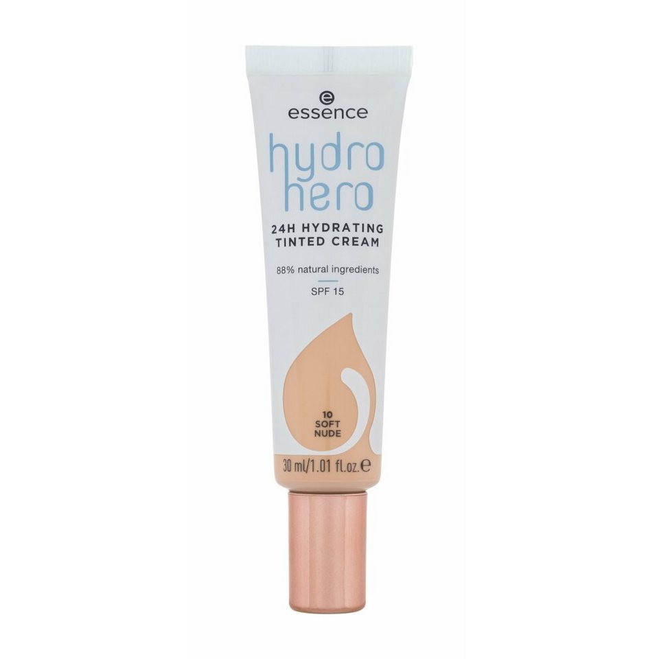 Essence Foundation Cosmetics Hydro Hero 24h Crema Hidratante 10-Soft Nude  30ml, Damen