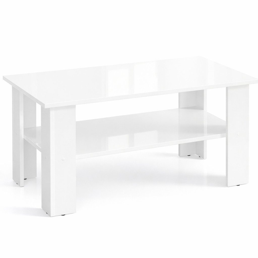 OTTO home Couchtisch CT 2 Wohnzimmertisch, Sofatisch, Beistelltisch, Kaffeetisch, Mit Ablage, quadratisch/rechteckig, weiß Hochglanz oder Artisan-Dekor – Bild 5 von 5