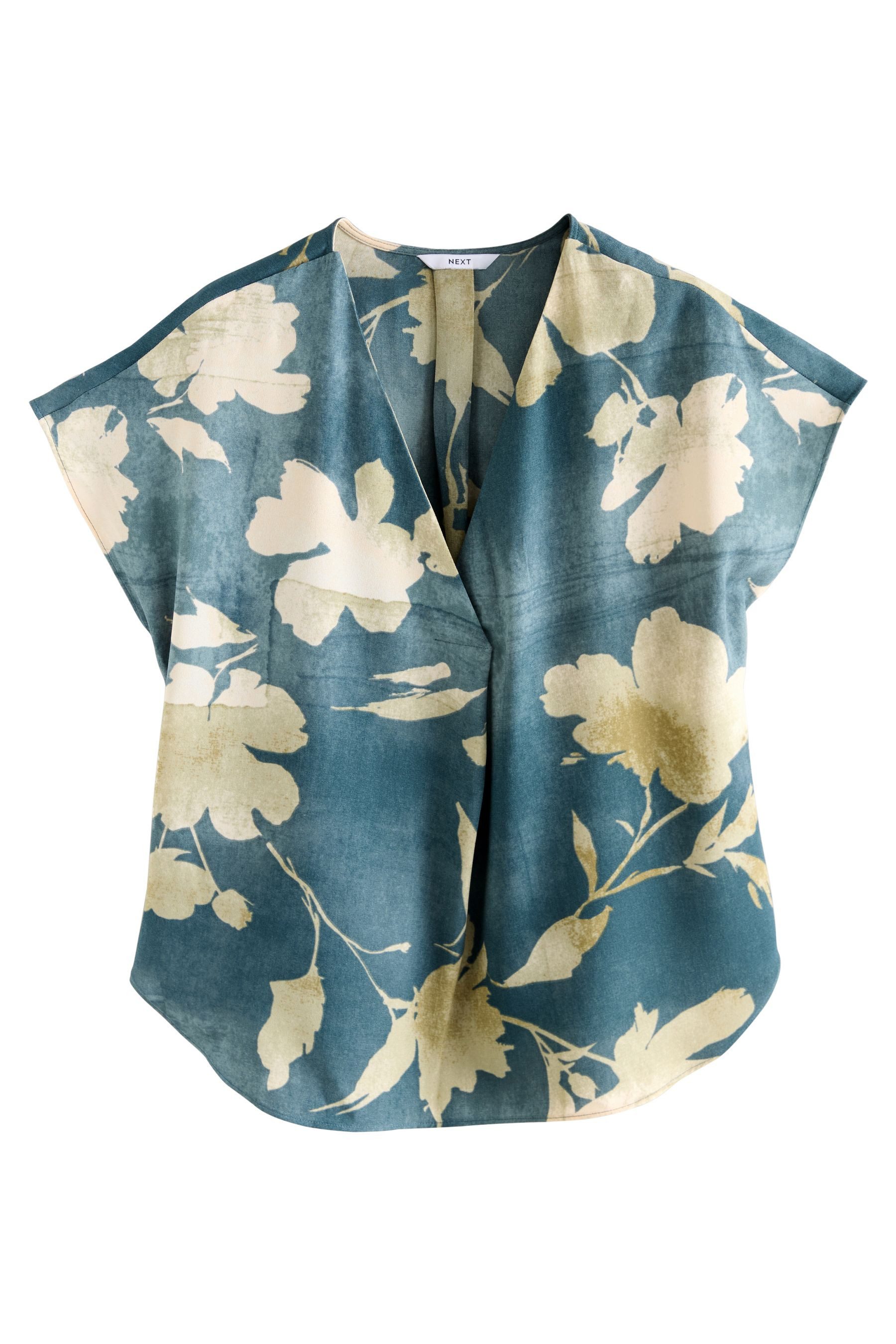 Next Kurzarmbluse Relaxed Fit Schlupfbluse mit V-Ausschnitt (1-tlg) günstig online kaufen