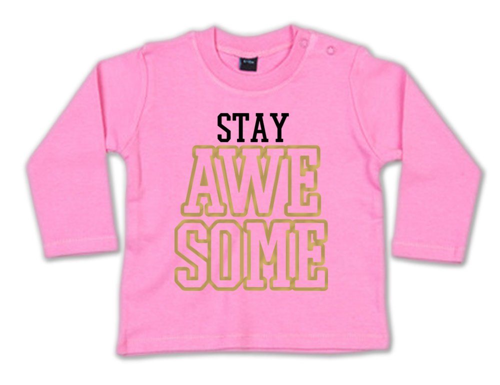 G-graphics Longsleeve Stay awesome Baby Sweater, Baby Longsleeve T, mit Spruch / Sprüche, mit Print / Aufdruck, Geschenk zu jedem Anlass