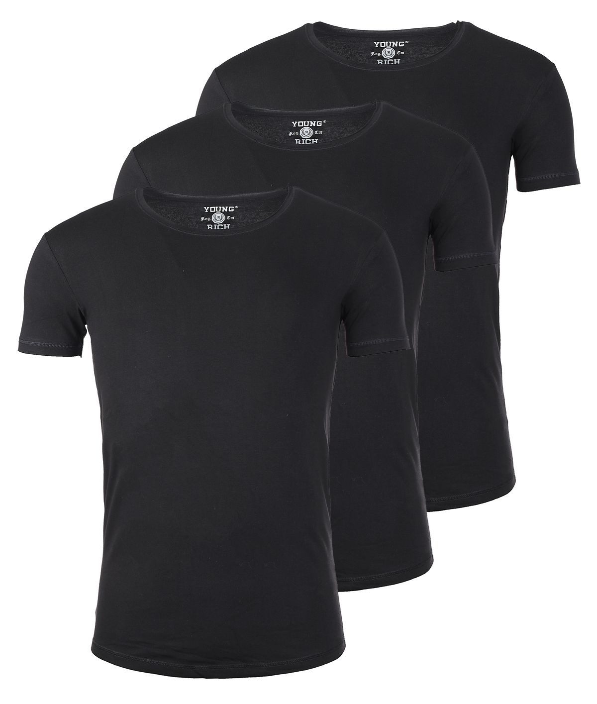 Young & Rich T-Shirt Herren Uni günstig online kaufen