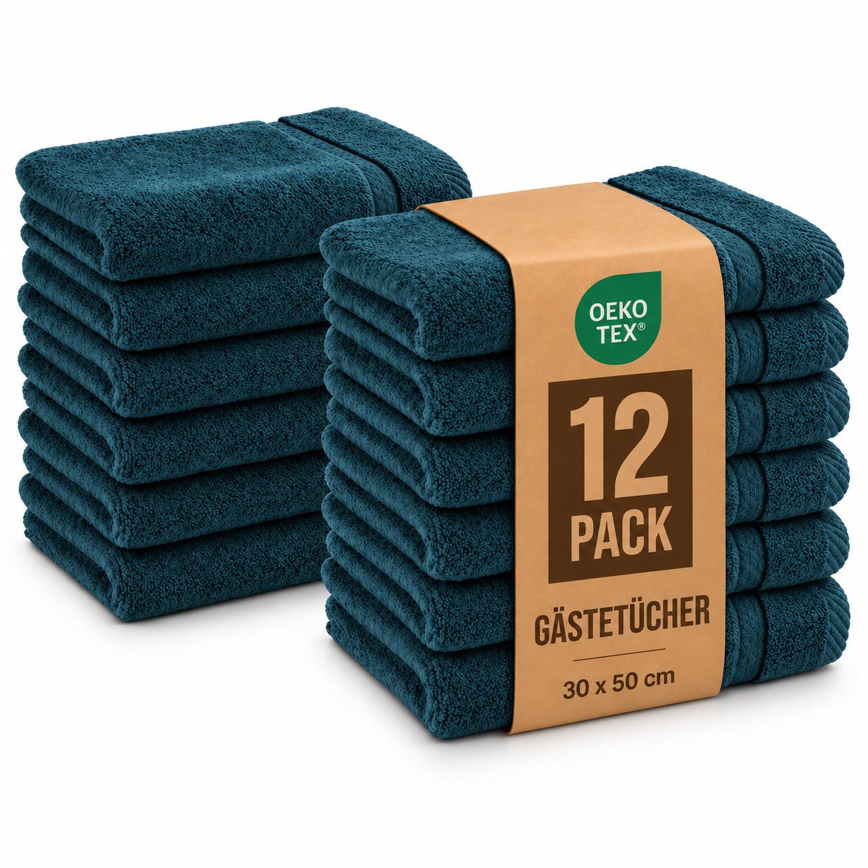 Komfortec Gästehandtücher Set aus 100% Baumwolle, (12-St)