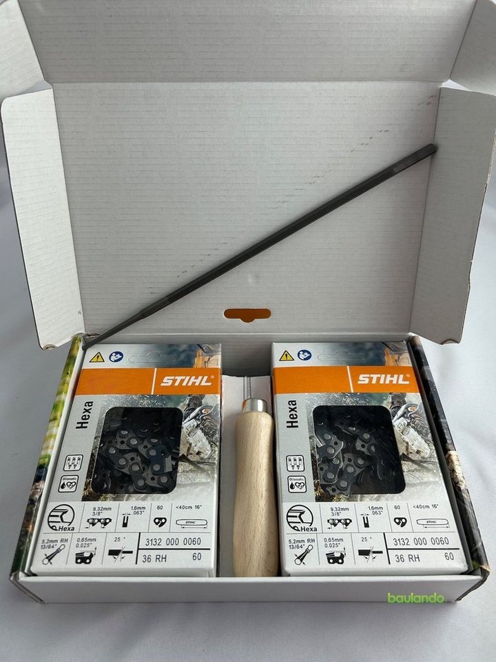 Thumbnail - STIHL Ersatzkette Hexa KIT 2, 2x Sägekette 3/8" 1,6mm RAPID 60 TG + Feile - 31320074700, (Hexa KIT 2, 2x Sägekette 3/8" ...
