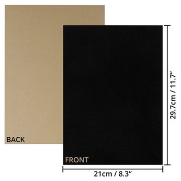 Belle Vous Aquarellpapier 40 Stk. Selbstklebende Samtfolie Schwarz 21x29,7 cm - A4 Format, 40 Stk. Selbstklebende Samtfolie Schwarz 21x29,7 cm - A4 Größe