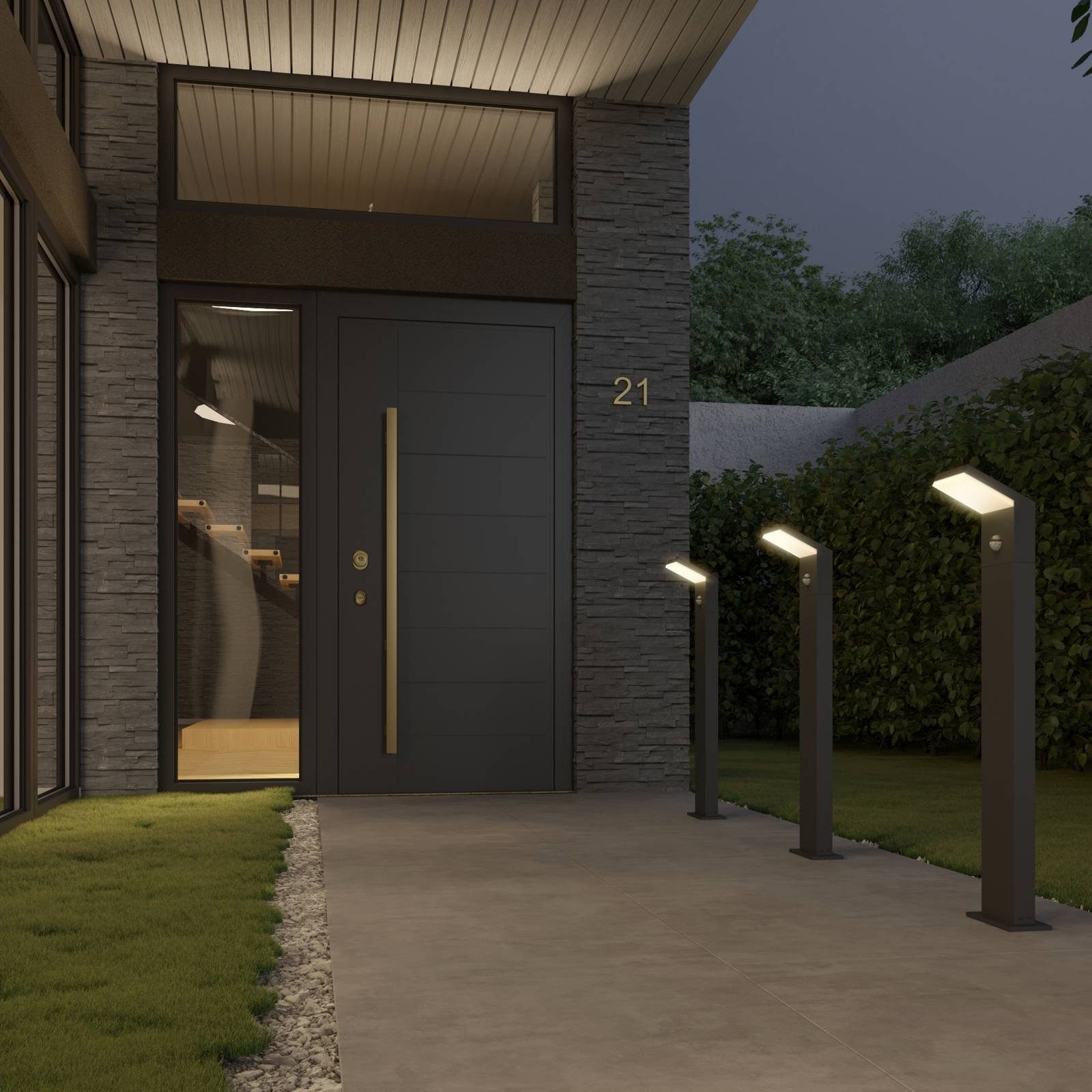 Arcchio Außen-Stehlampe Yolena, 1 x 16 W LED, warmweiß