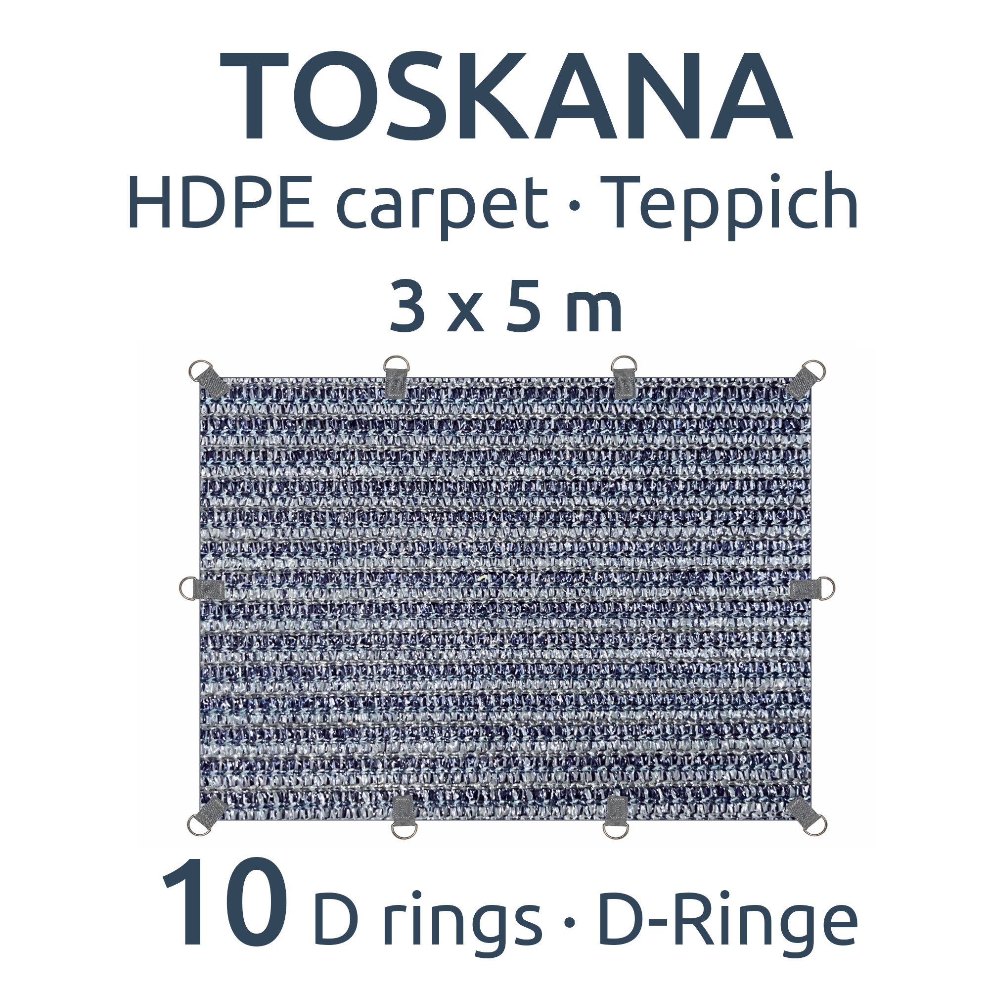 yourGEAR Zeltteppiche your GEAR Toskana 300 x 500 HDPE Vorzeltteppich Teppich mit Tasche