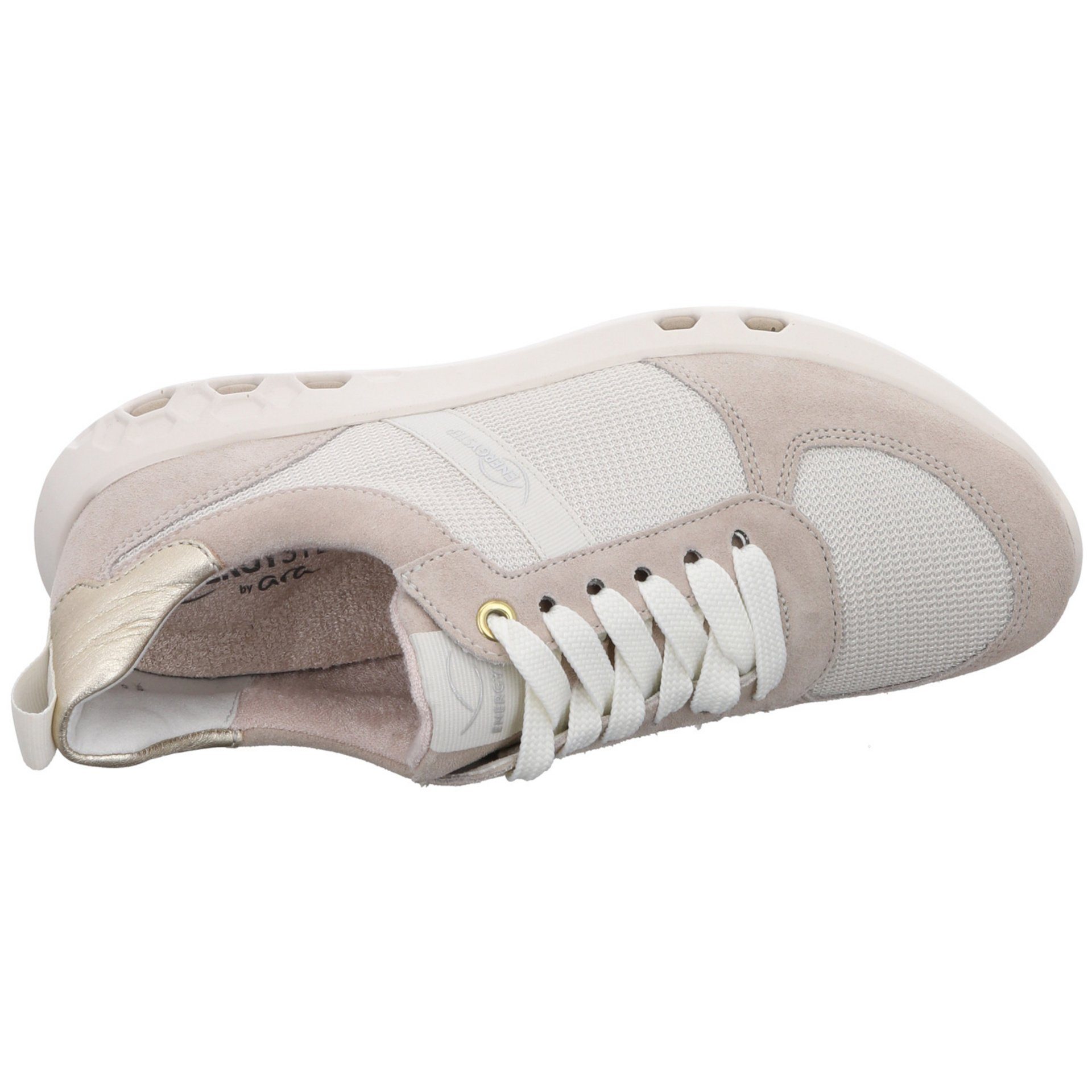 Cream Schnürschuh Leder-/Textilkombination Sneaker 2.0 Damen Schnürhalbschuhe Ara Jumper