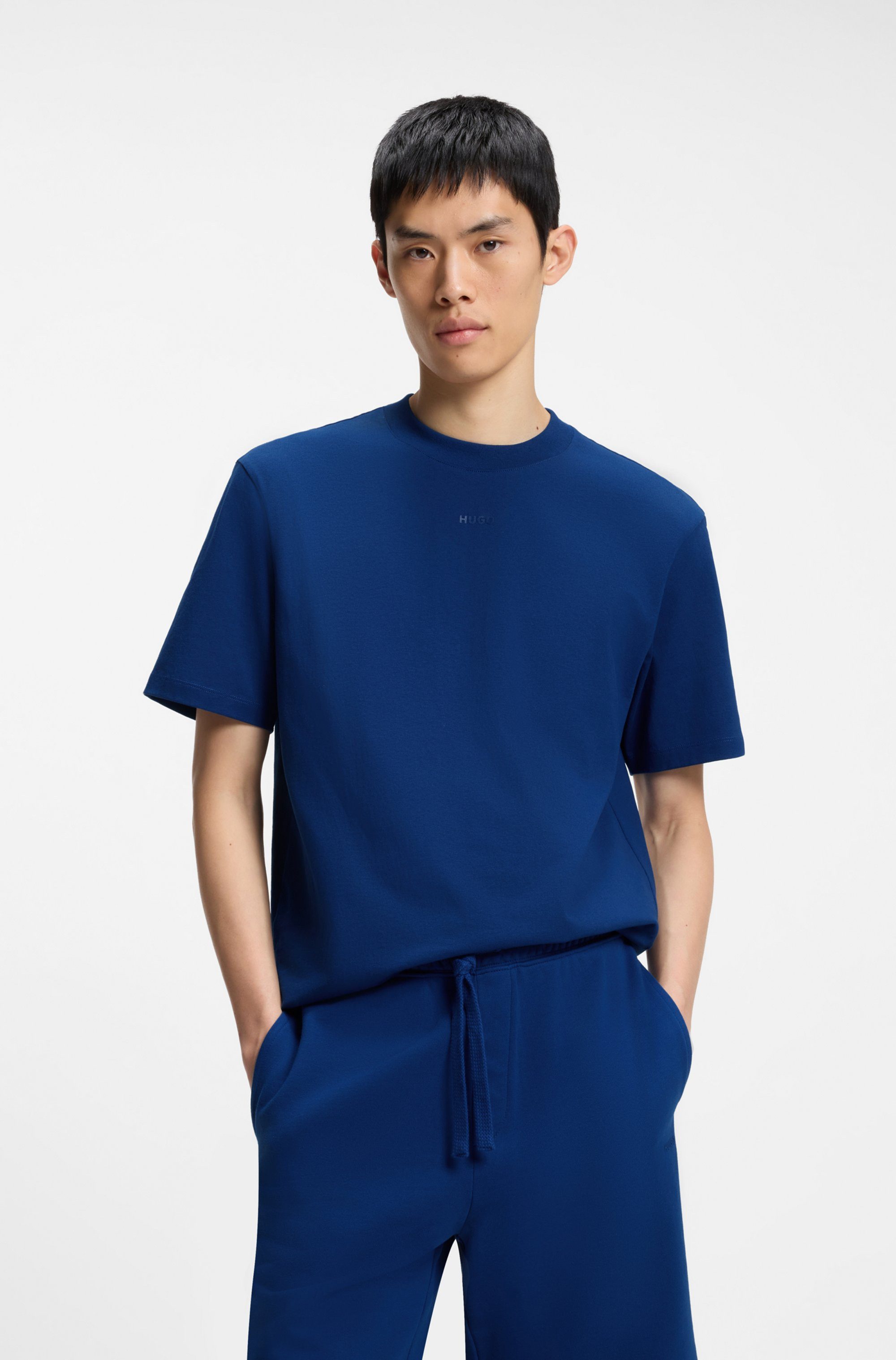 HUGO T-Shirt Rundhalsausschnitt, Relaxed Fit, Logo-Print