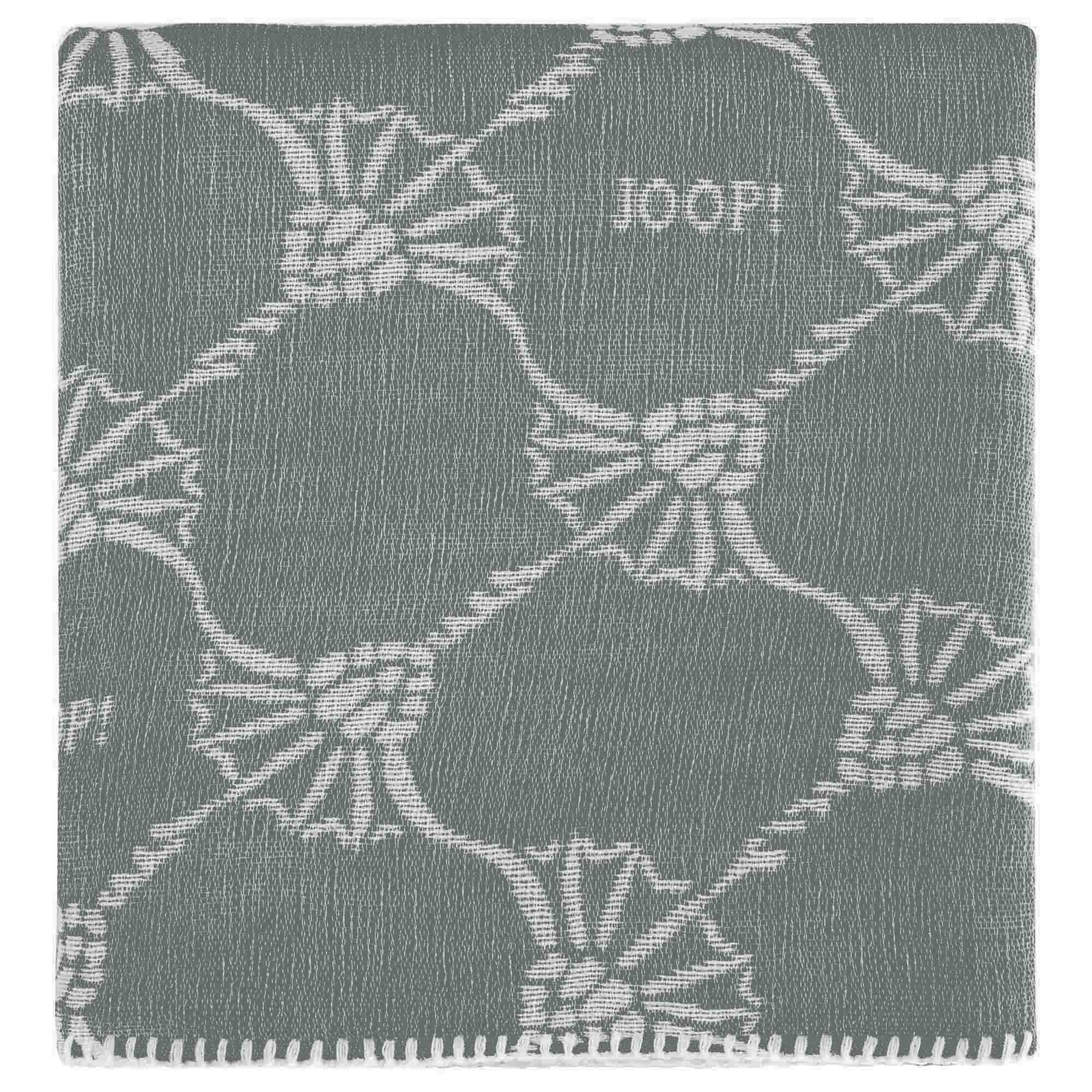 Joop! Modeschal Damen Schal - Webschal, Cornflower, Logo Grau (Open Grey)