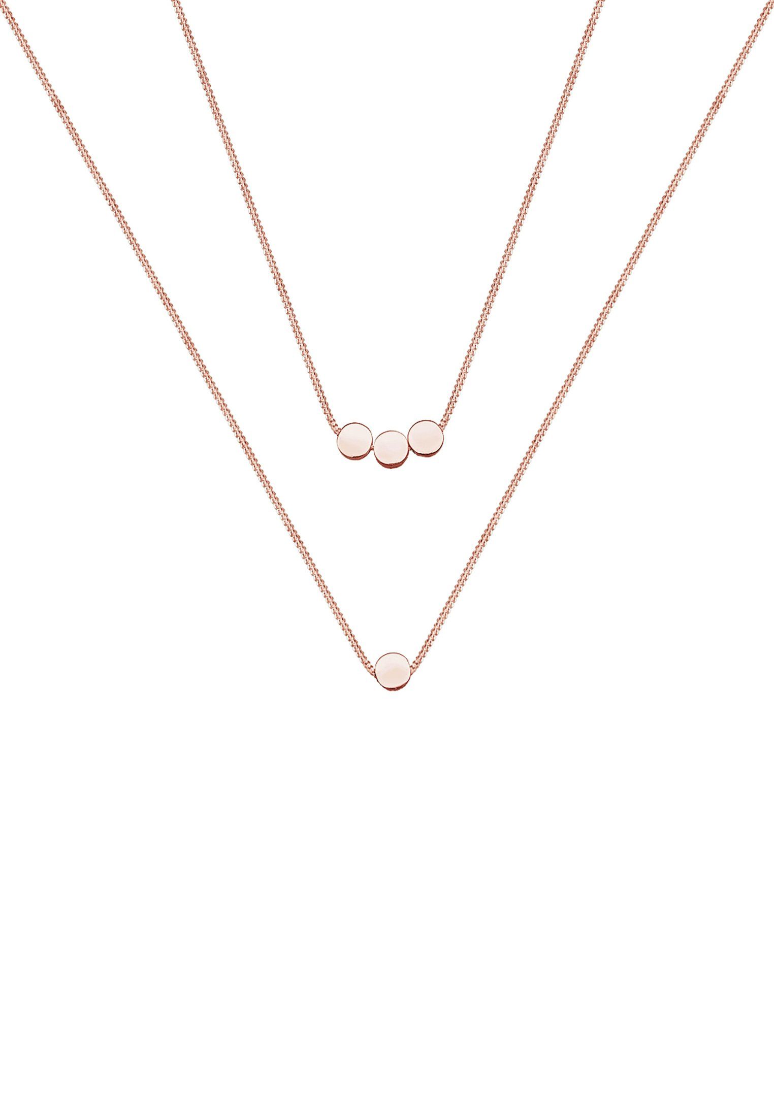 Elli Gliederkette Layer 2-lagig mit Kreisen günstig online kaufen