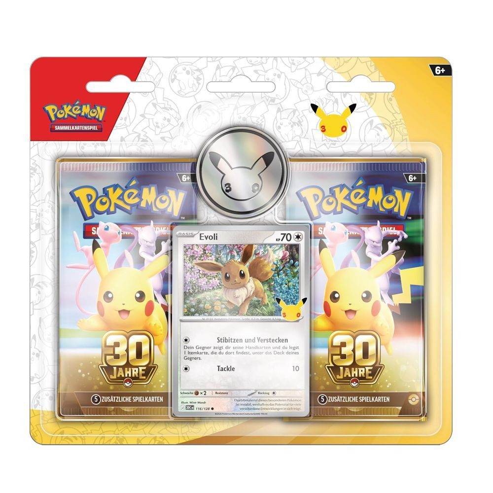 POKÉMON Sammelkarte 2er Blister 30 Jahre Jubiläum deutsch