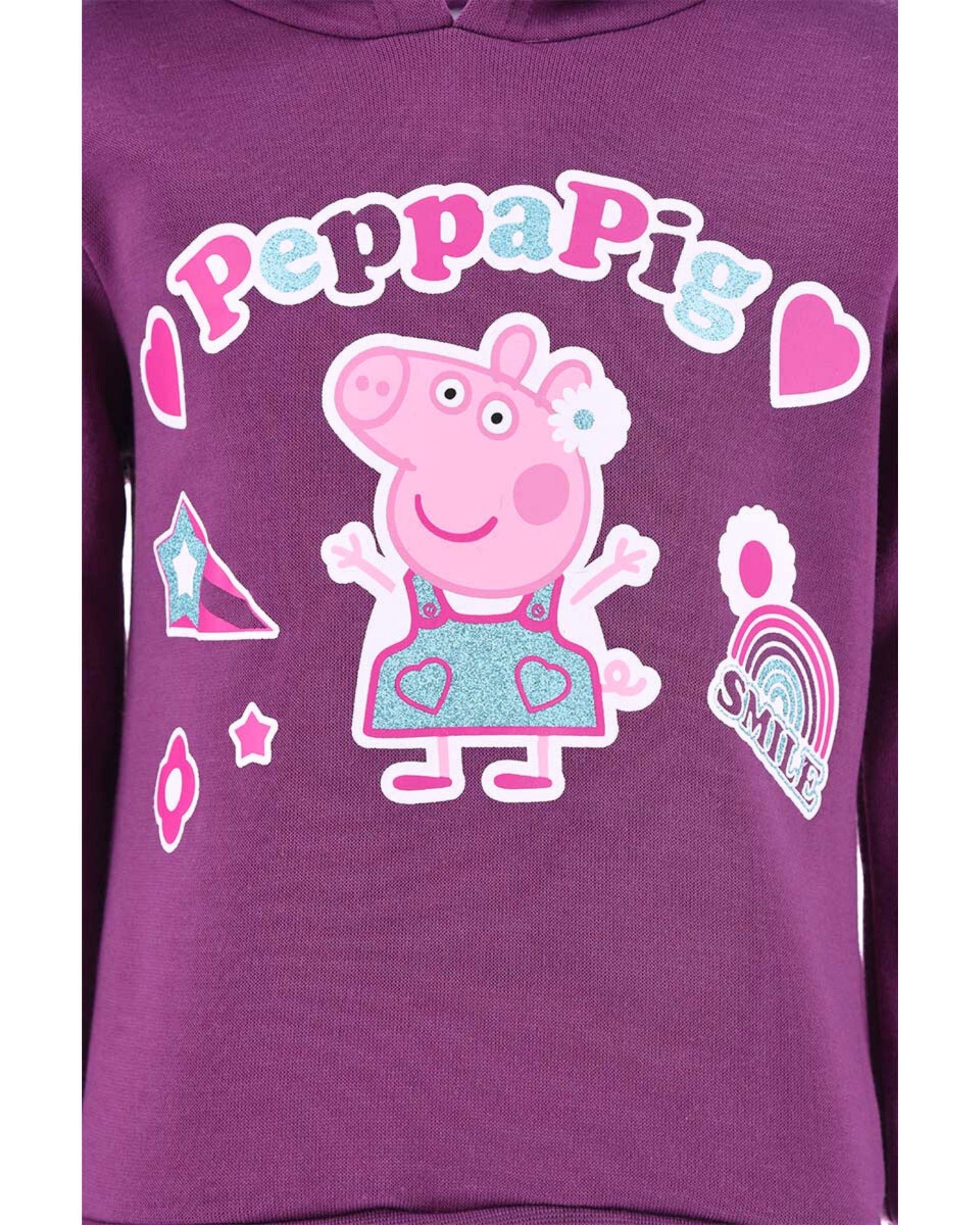Peppa Pig Hoodie Peppa Wutz Gr. Dunkellila - cm Mädchen 116 98 Kapuzenpullover
