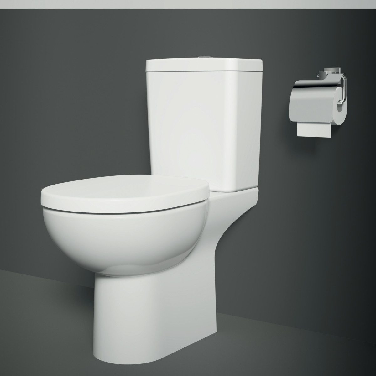 Ideal Standard Toilettenpapierhalter IOM SQUARE, mit Deckel, Verdeckte Befestigung und einfache Montage