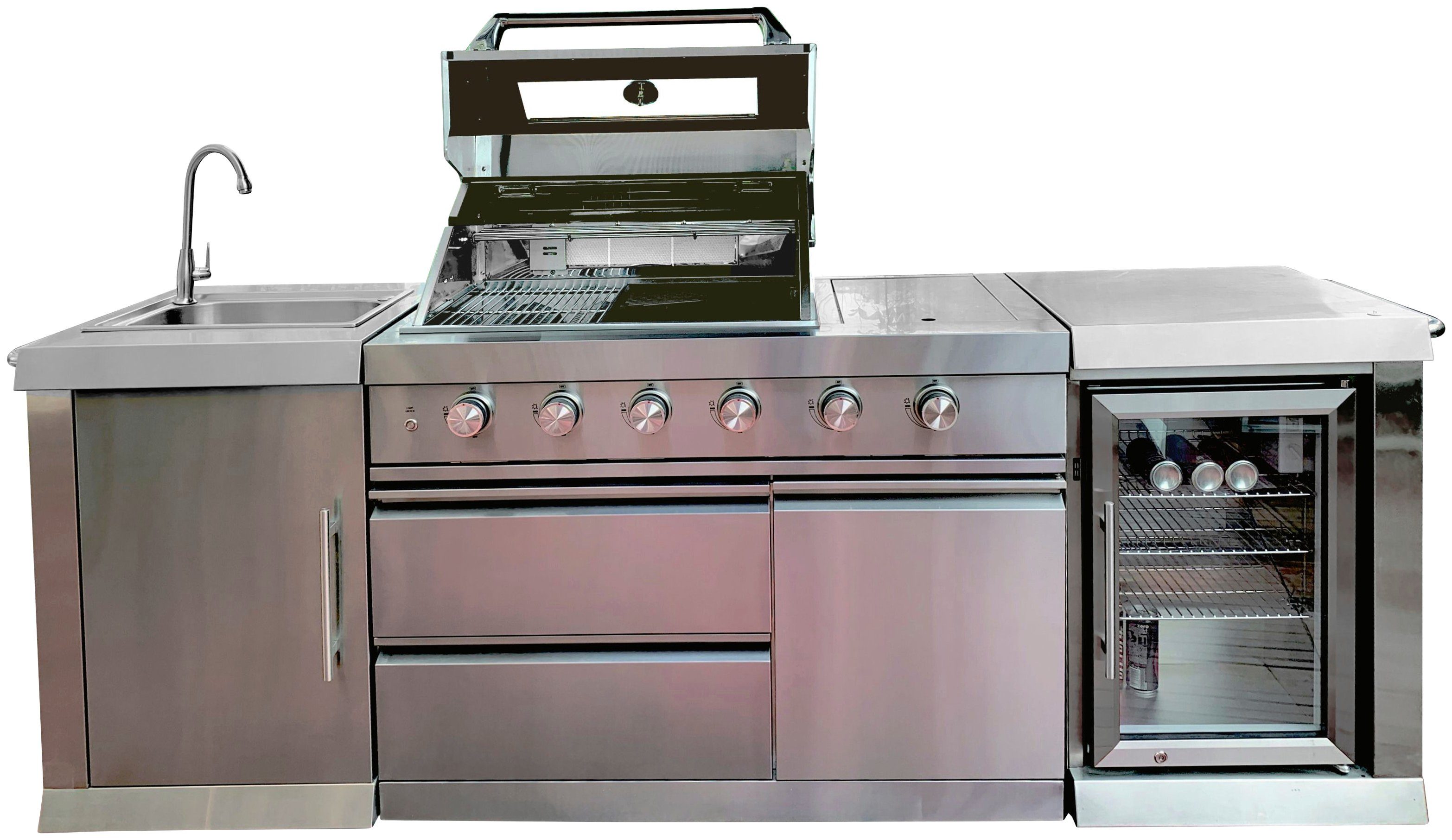 Buschbeck Outdoor-Küche »Oxford« mit Gasgrill und Kühlschrank, BxTxH: 245x60x119 cm
