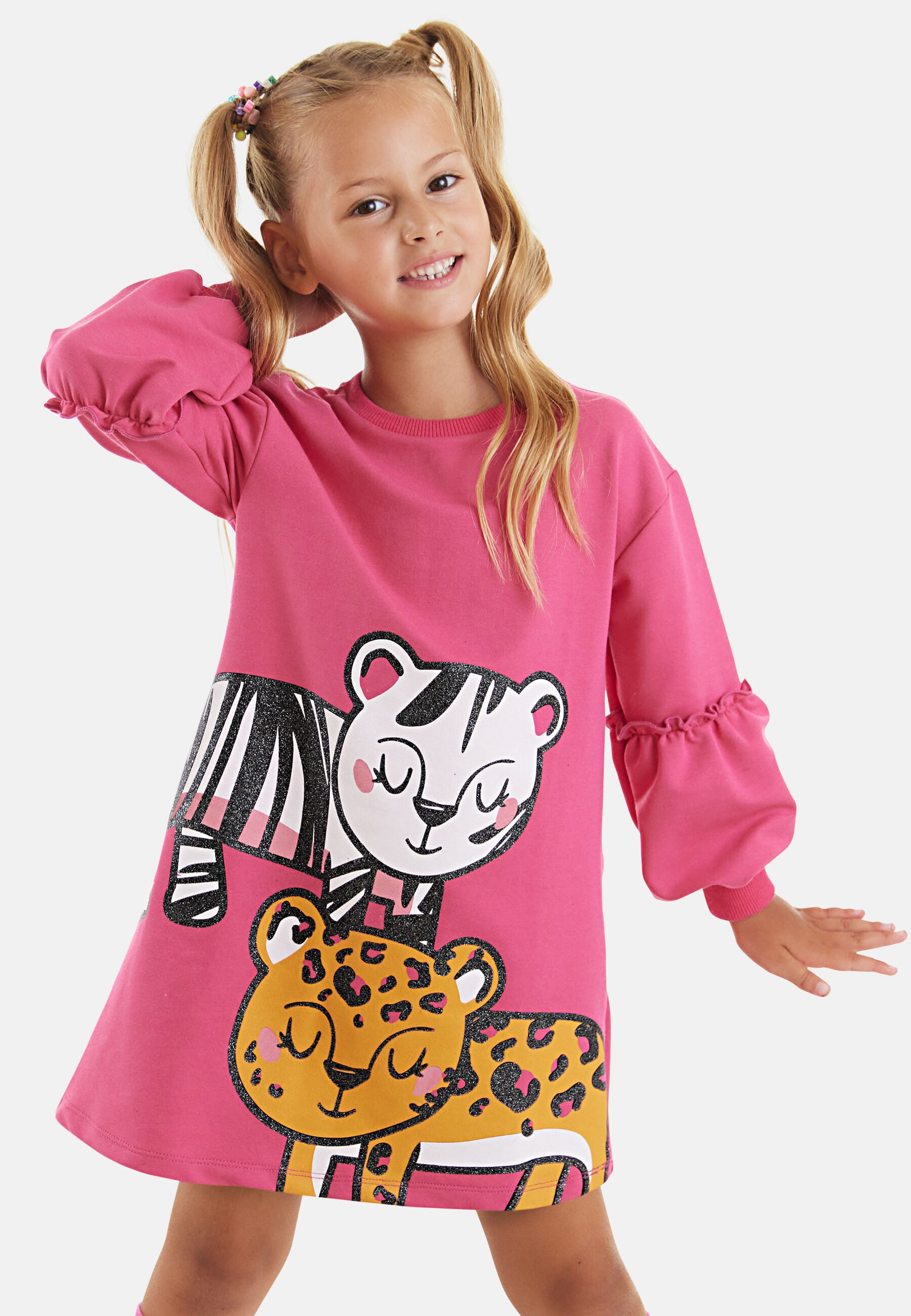 Strickkleid Leopard Zebra