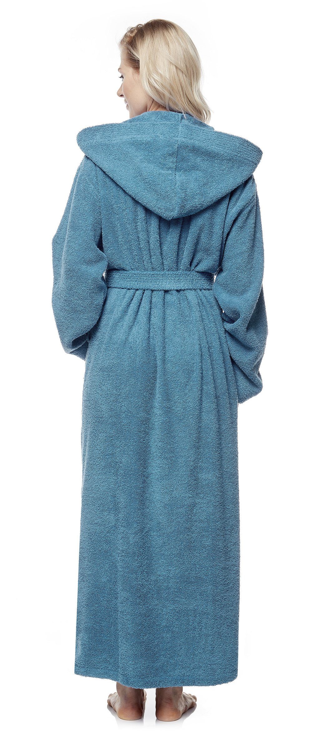 Arus Damenbademantel Pandora, extra lang, mit Kapuze, 100% Baumwolle, für S günstig online kaufen