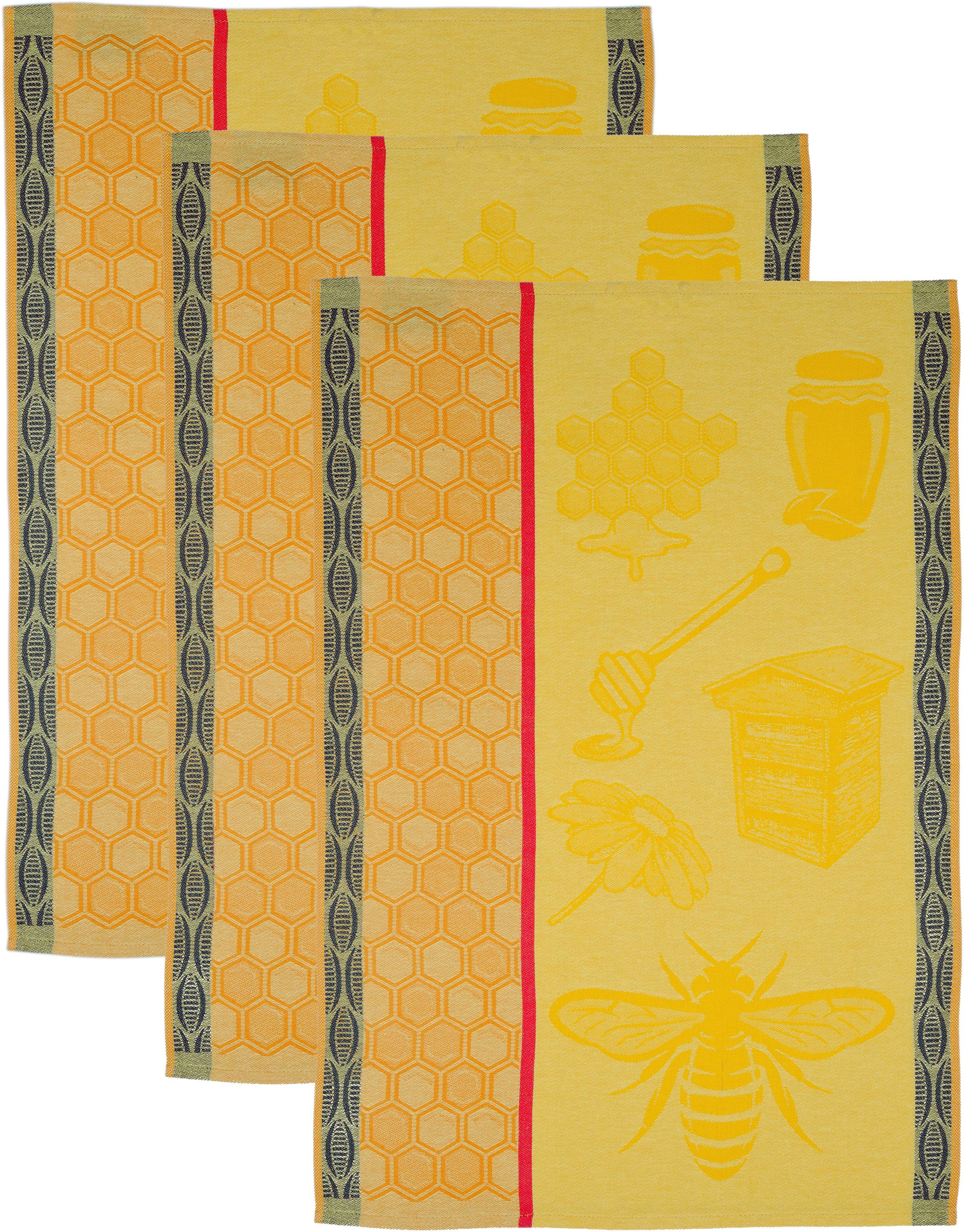 ROSS Geschirrtuch Biene, (Set, 3-tlg), Motivtuch, aus 100% Baumwolle günstig online kaufen