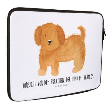 Mr. & Mrs. Panda Laptop-Hülle Hund flauschig - Weiß - Geschenk, Hundemama, Notebook Tasche, Hundebe