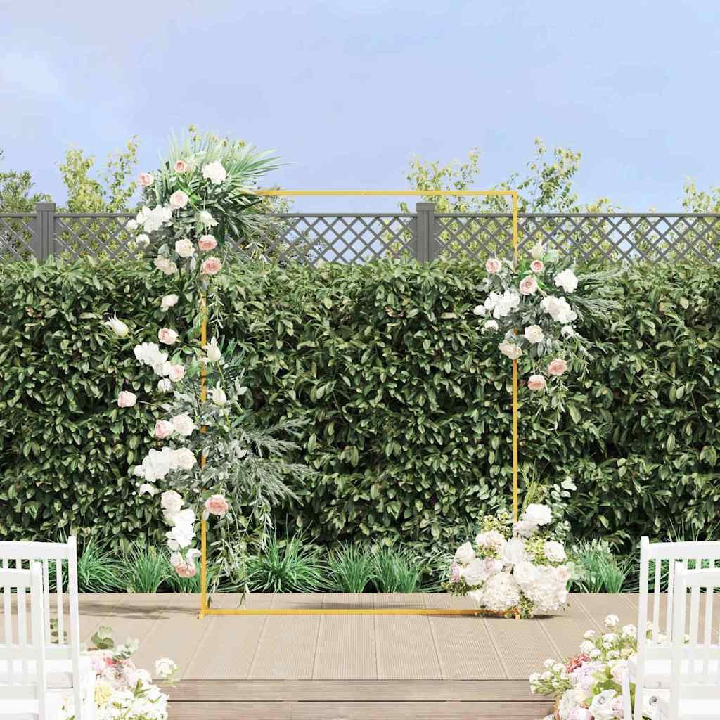 vidaXL Pergola Hochzeitsbogen Gold 150 x 49,5 x 200 cm Stahl, (1-tlg)