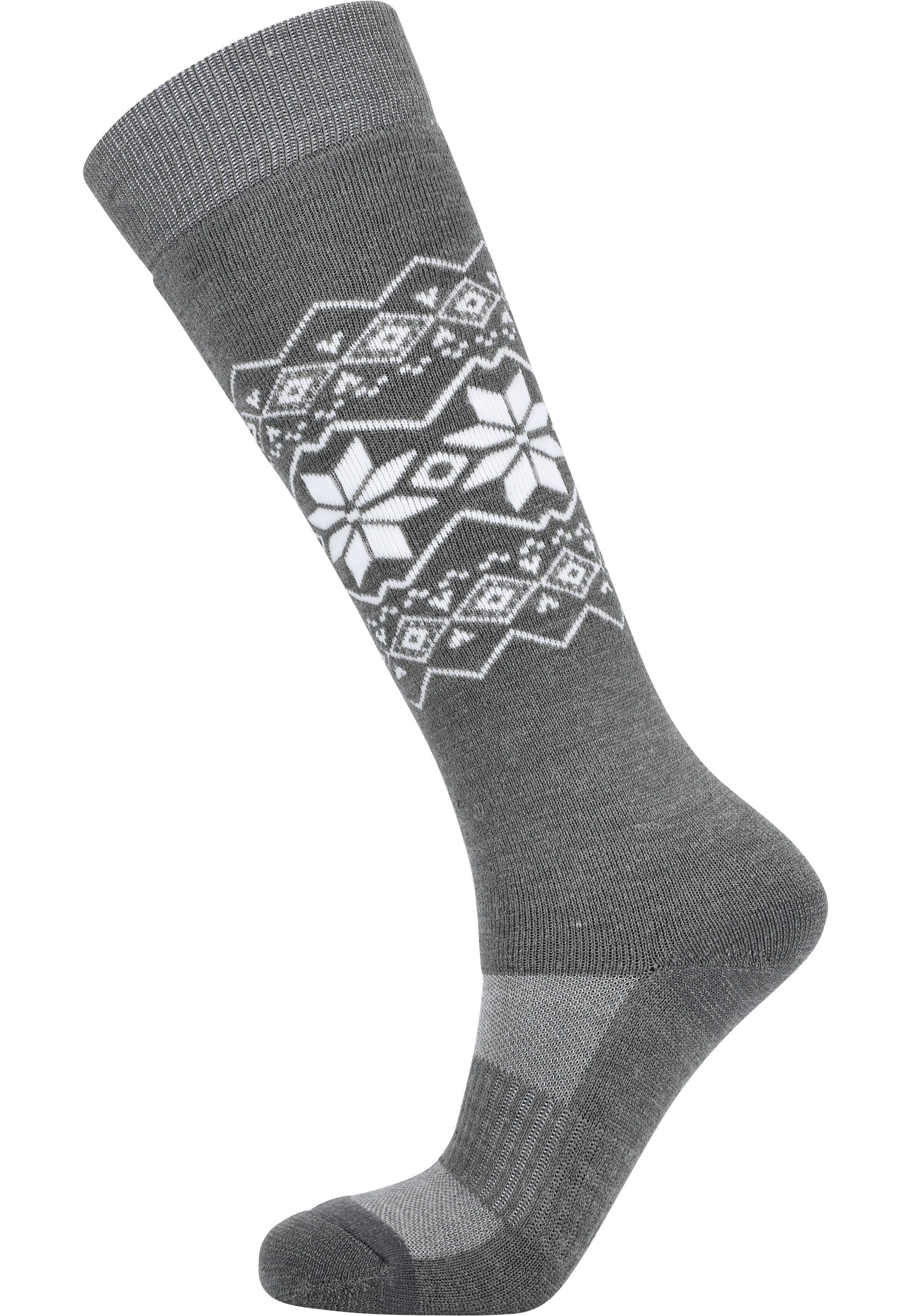 ENDURANCE Socken Ossar mit grau Jacquard-Muster (1-Paar) trendigem